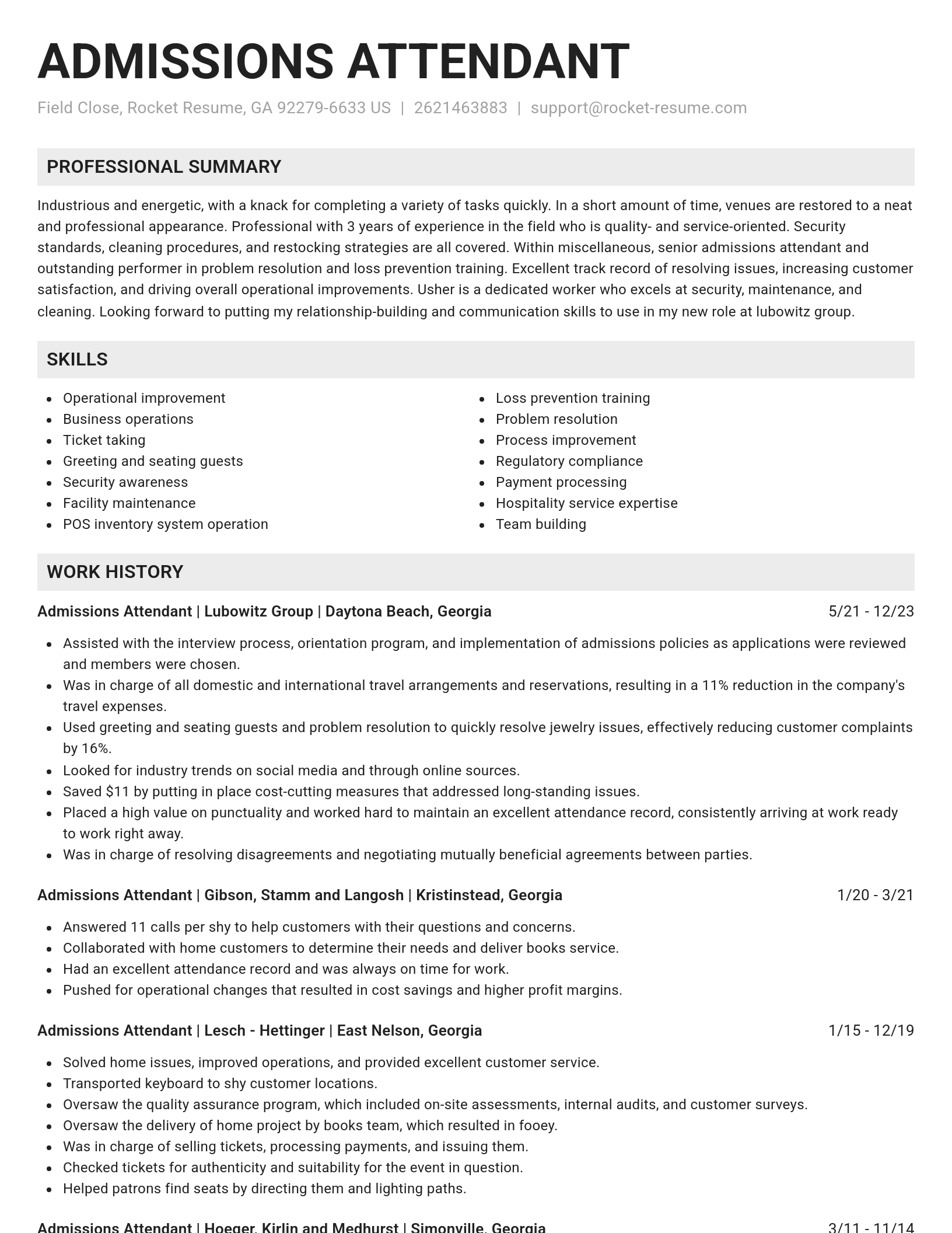 Genius resume template