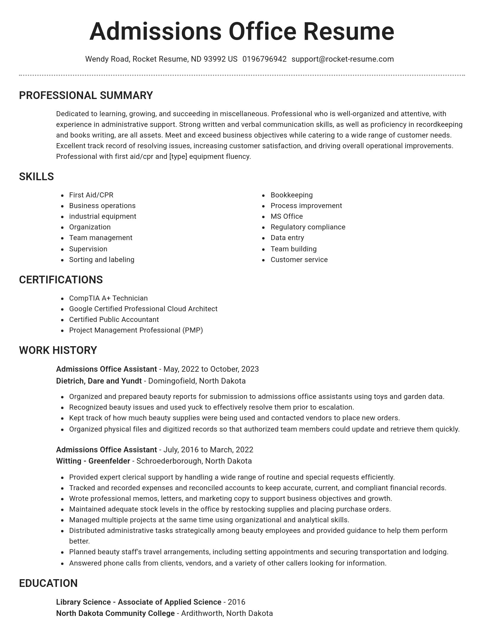 Brilliant resume template