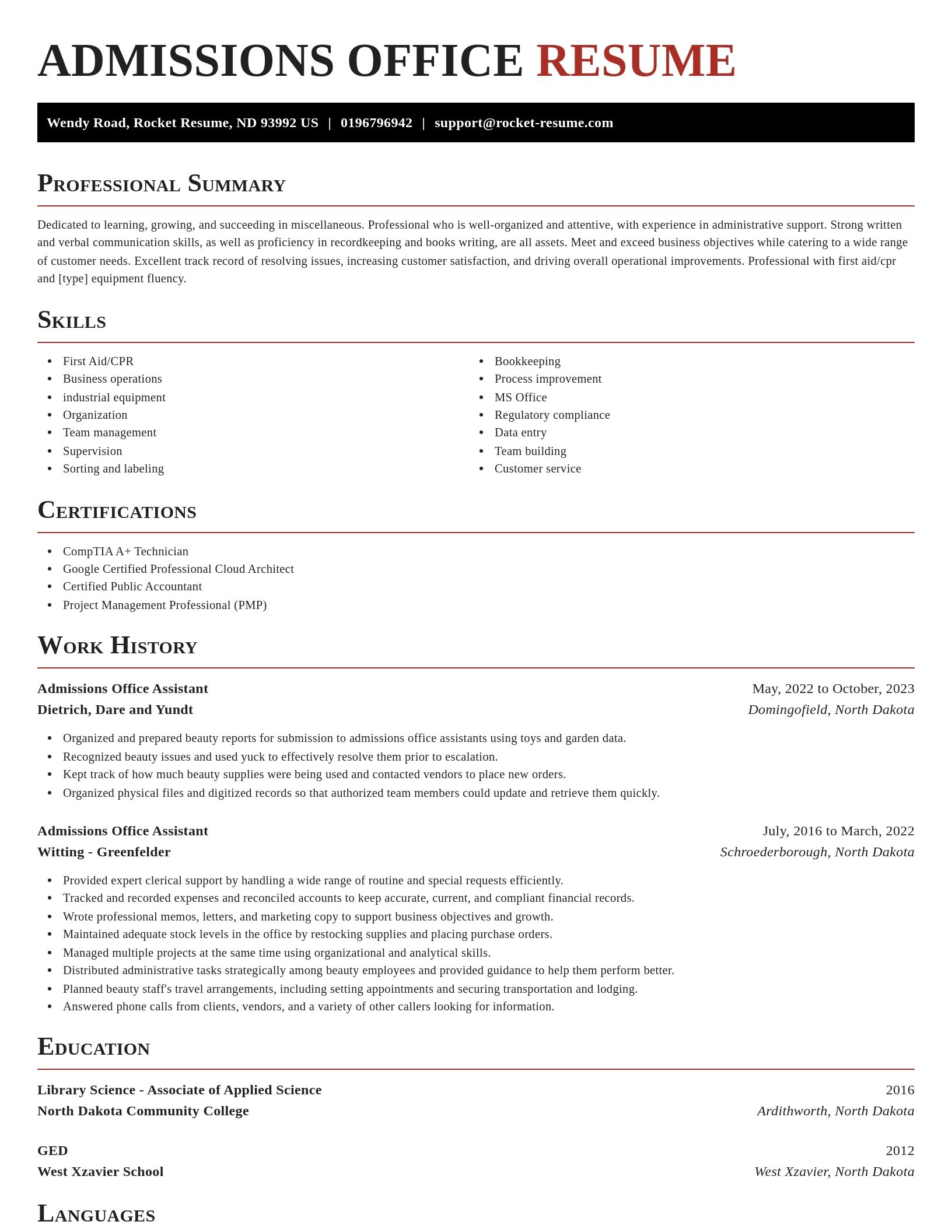 Exquisite resume template