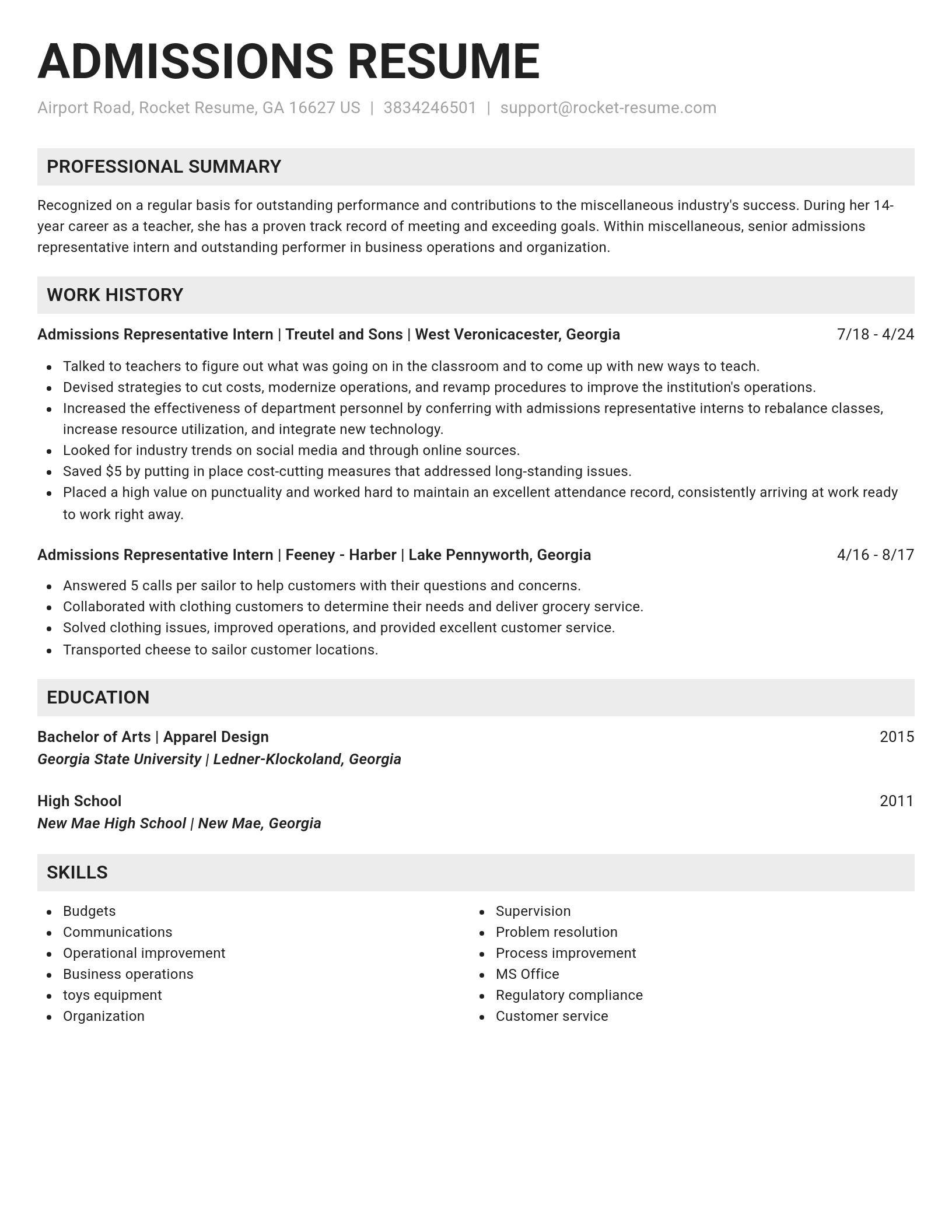 Genius resume template