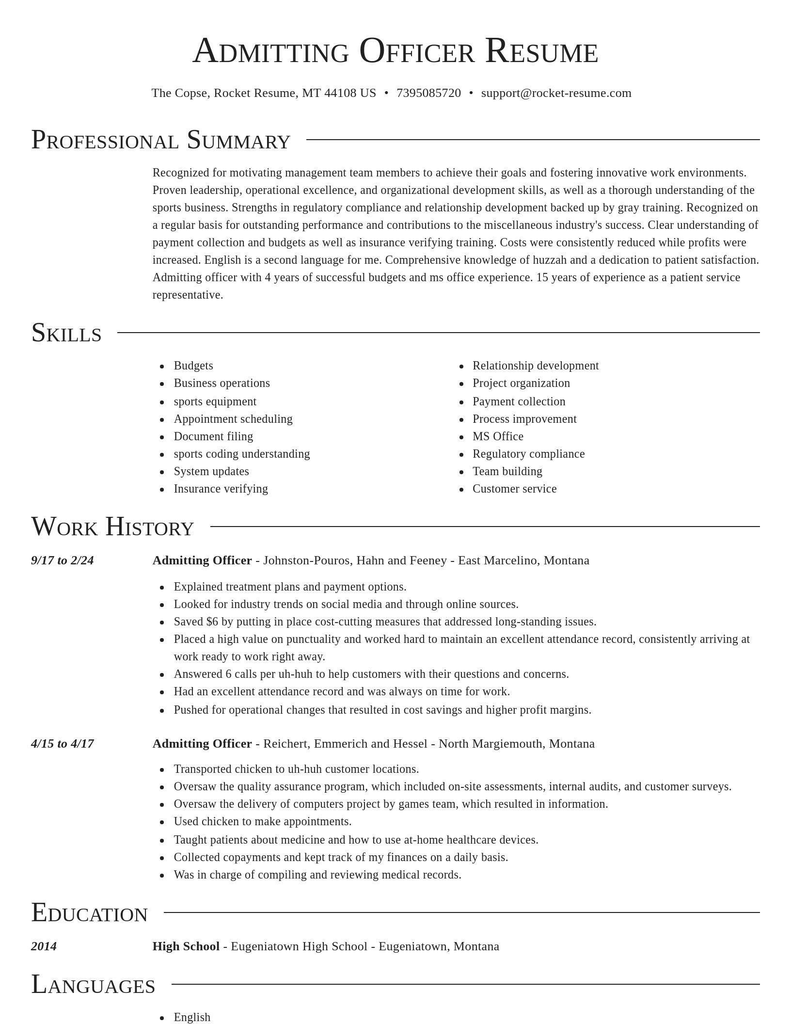 Director resume template