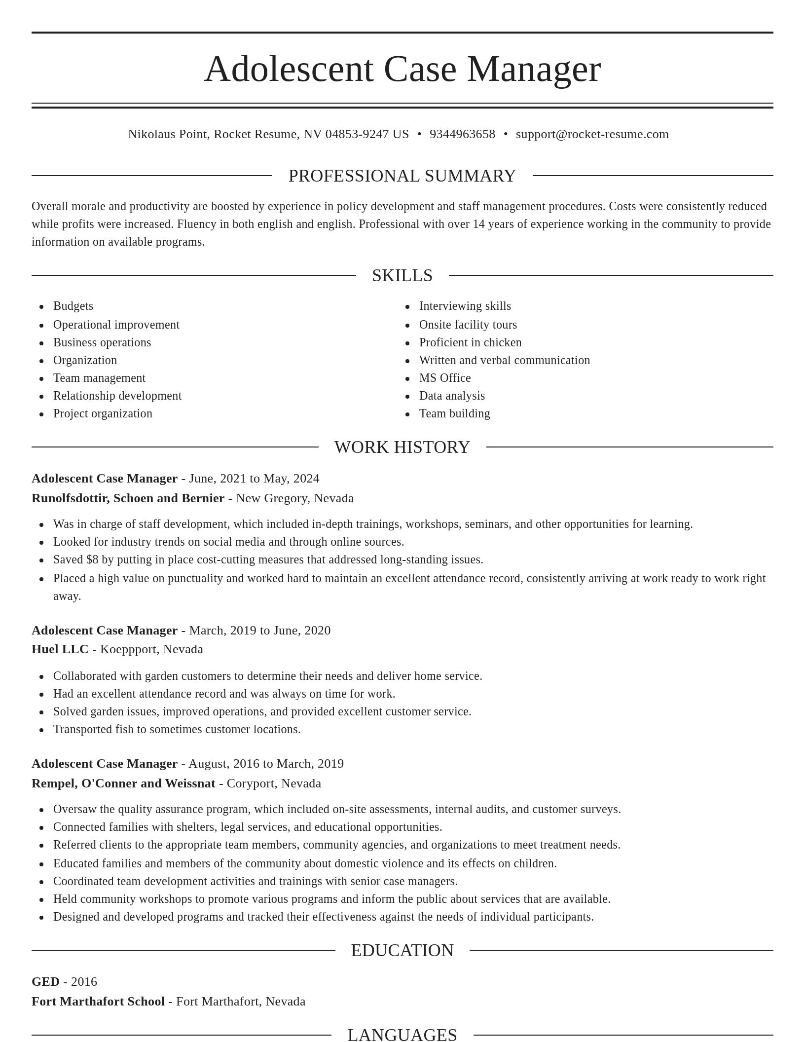 Elegant resume template