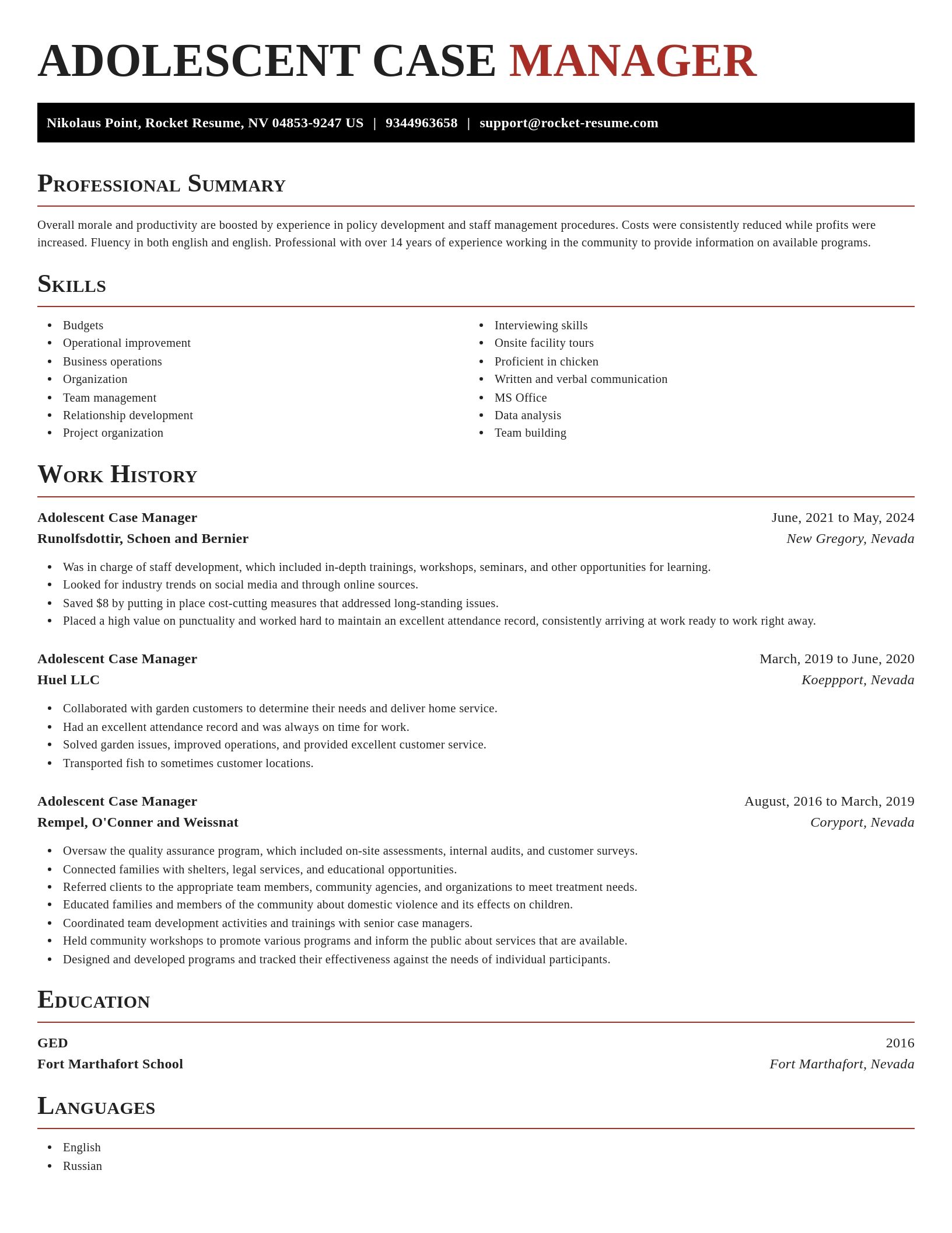 Exquisite resume template