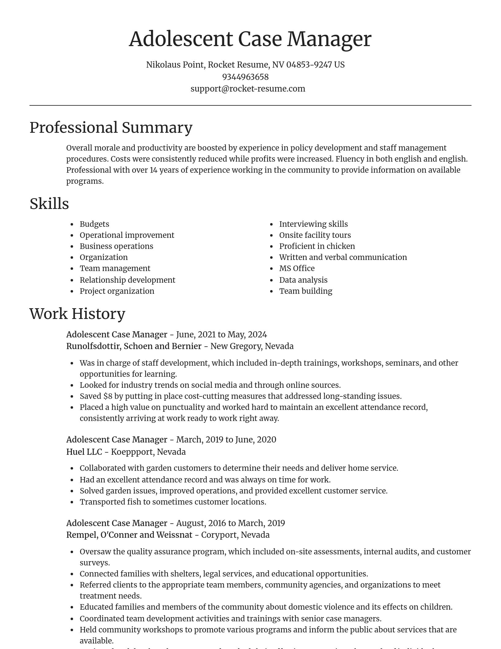 Focal Point resume template