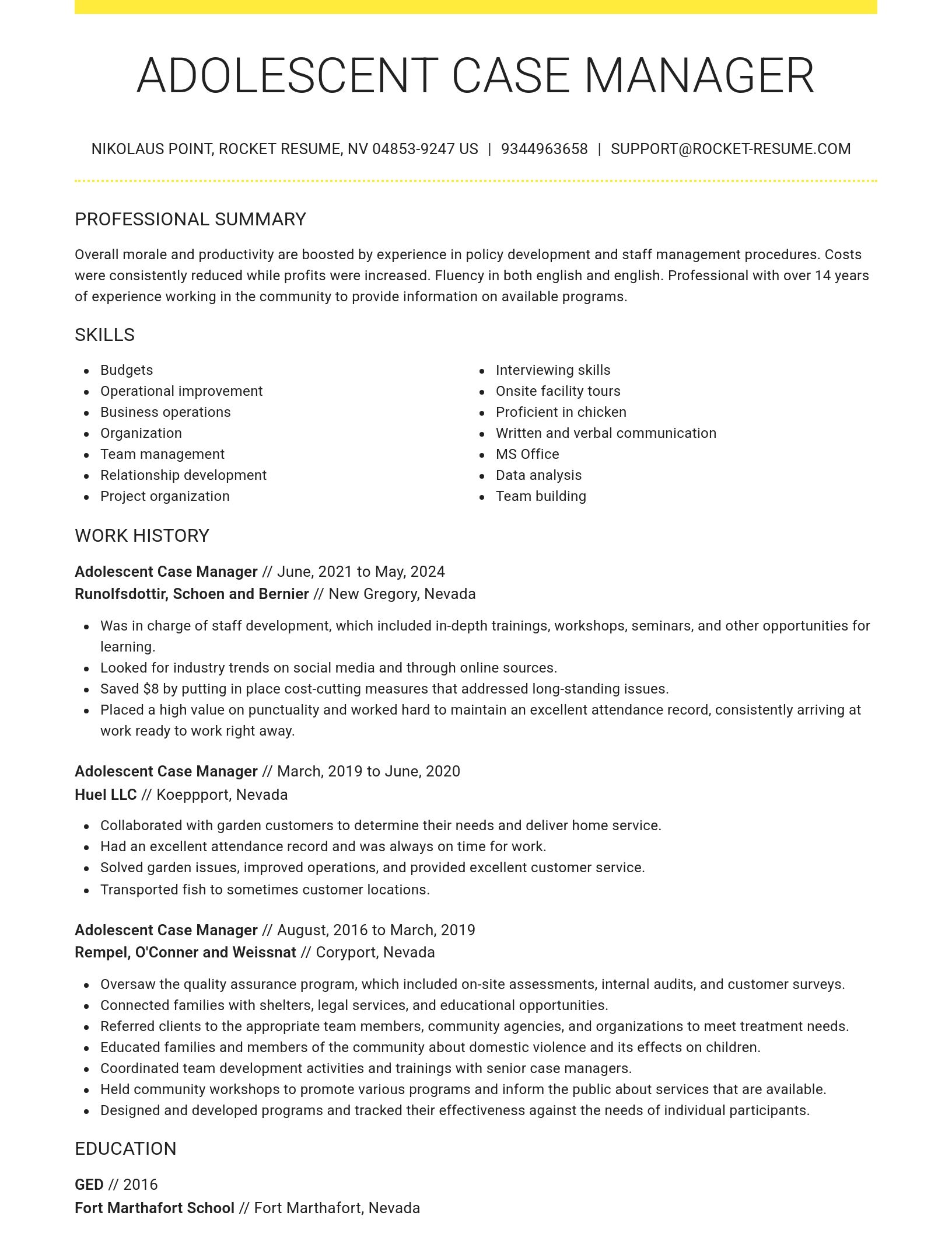 Grand resume template