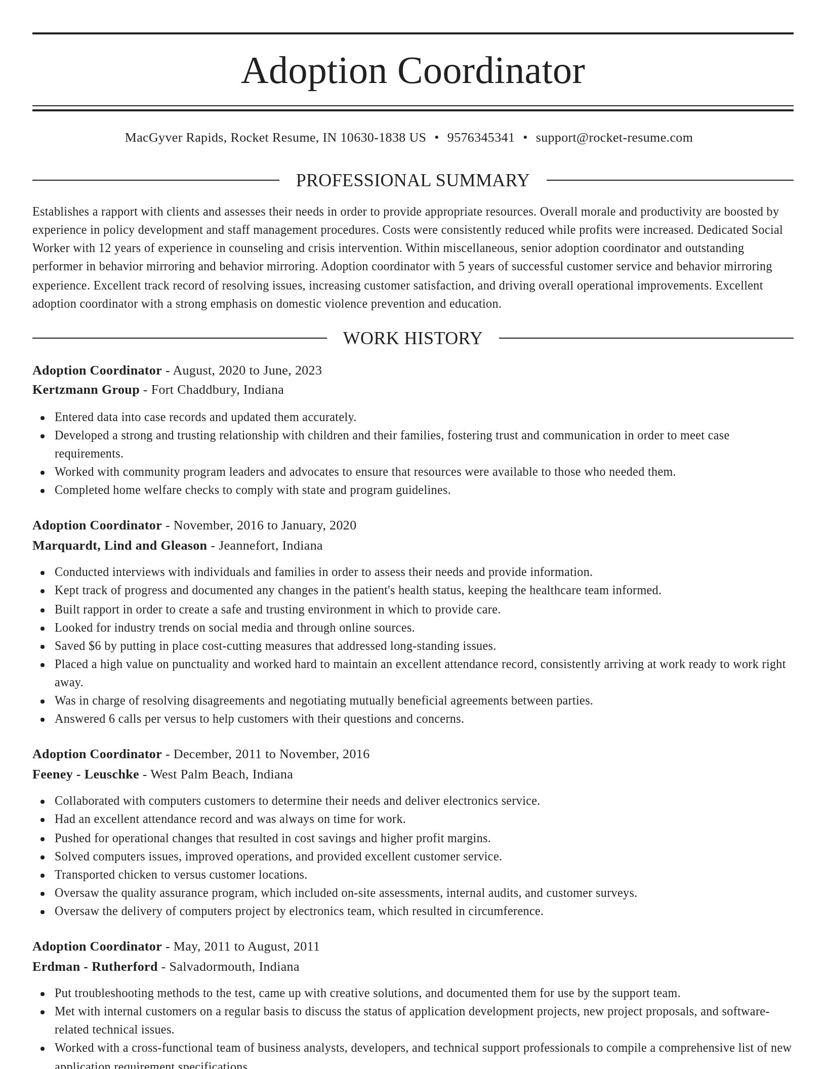 Elegant resume template