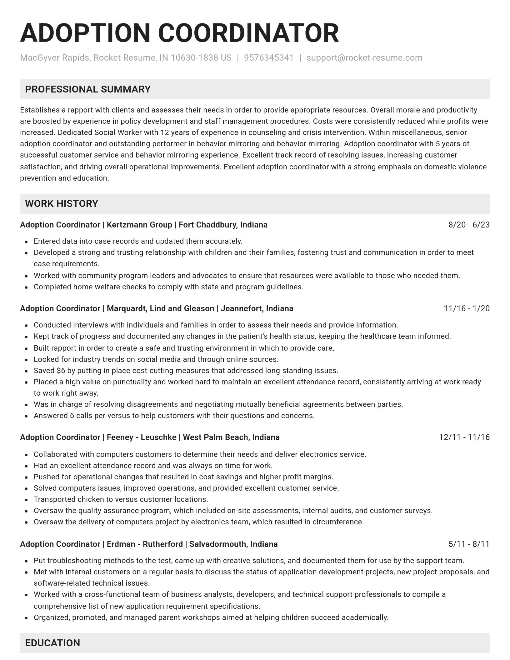 Genius resume template