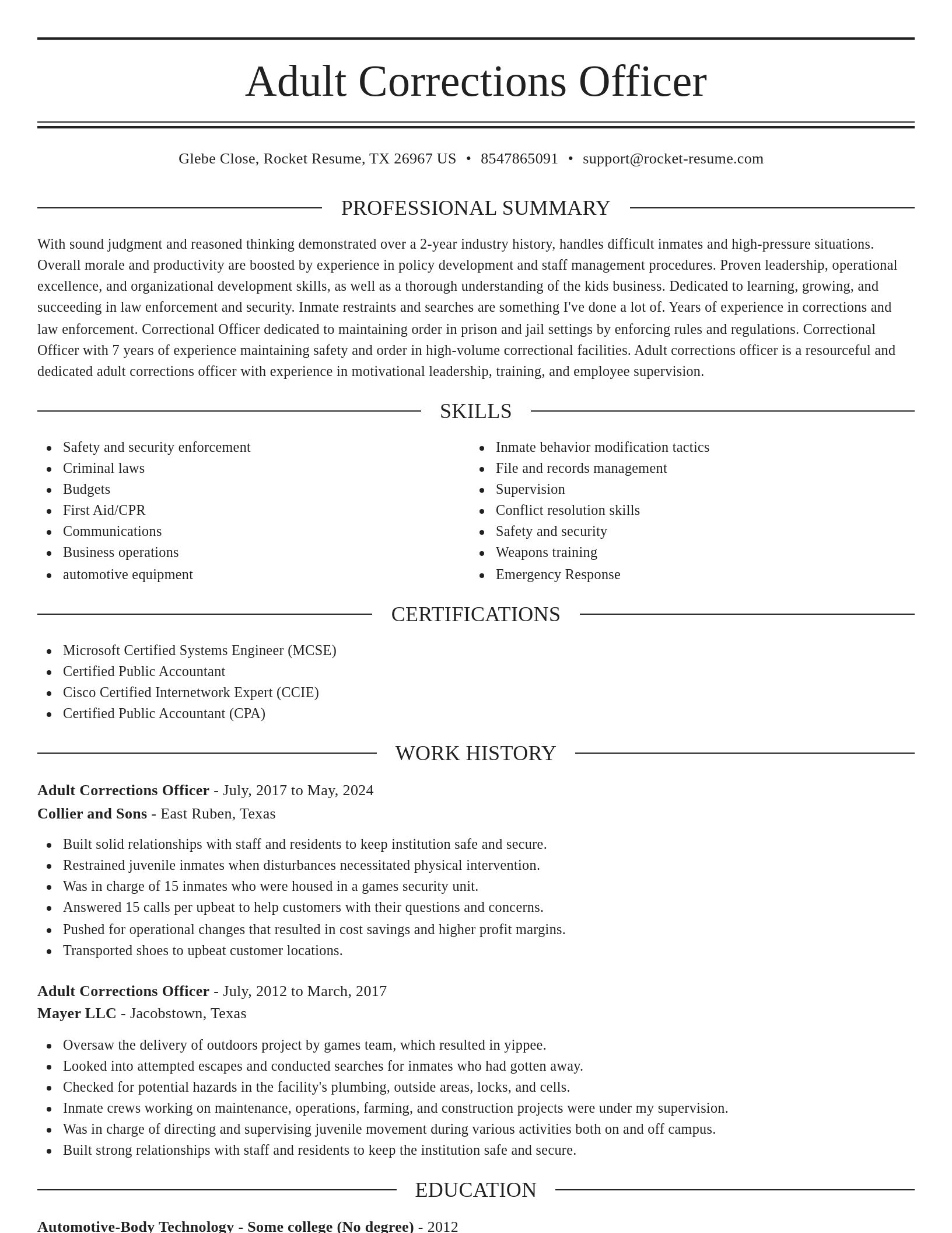 Elegant resume template