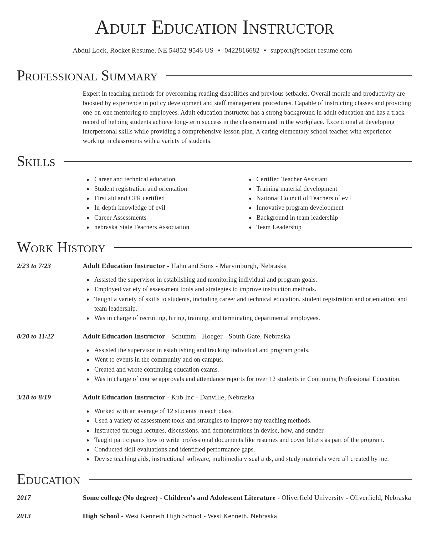 Director resume template