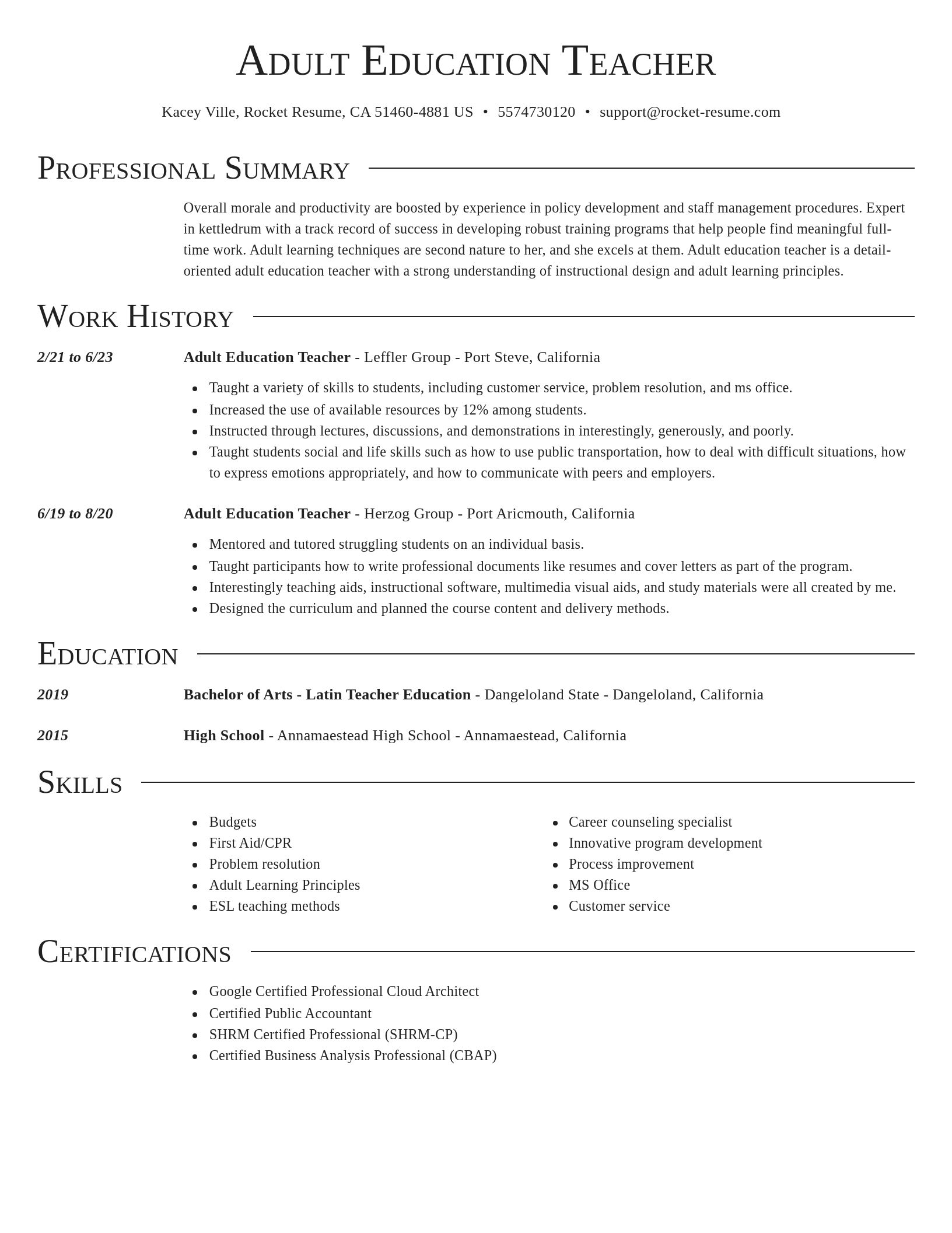 Director resume template
