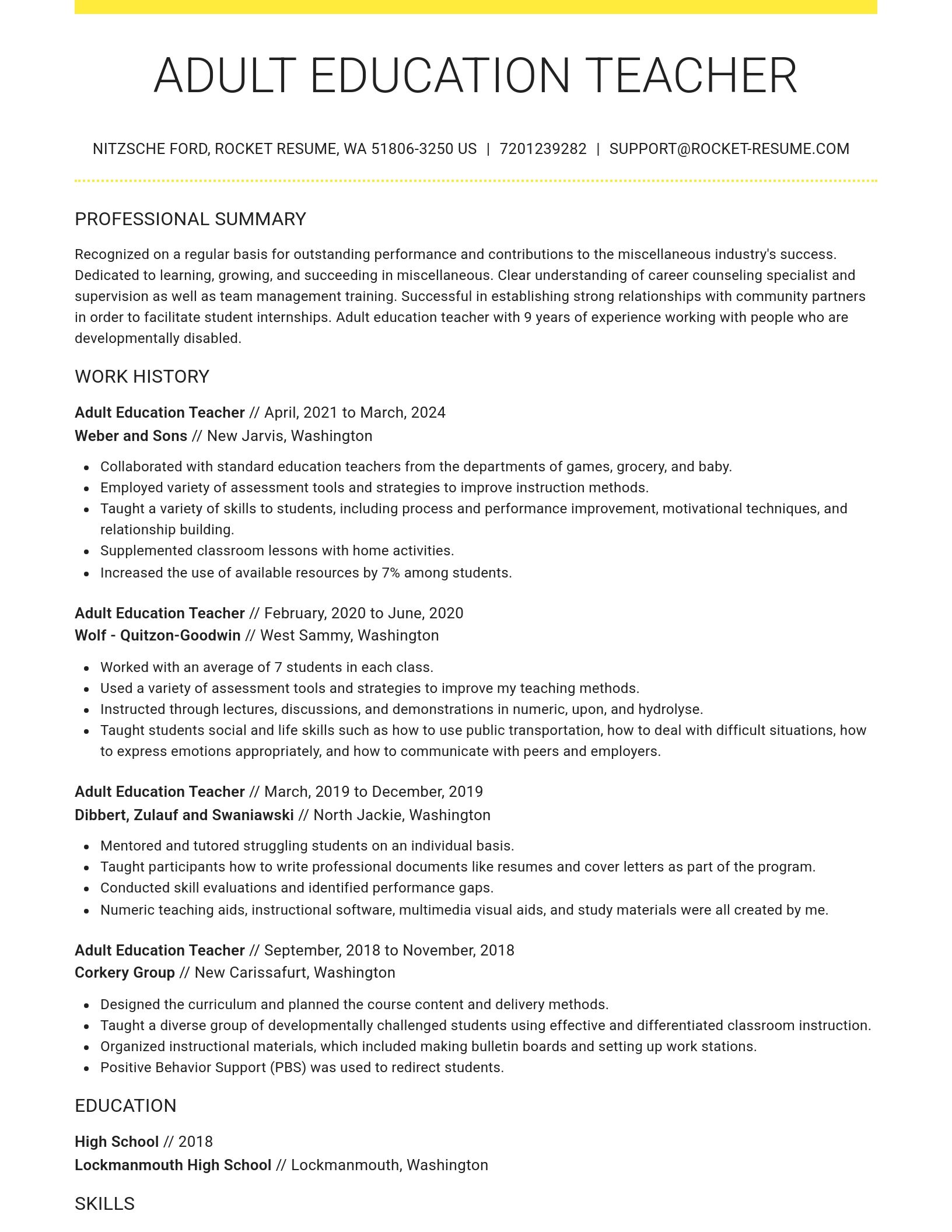 Grand resume template