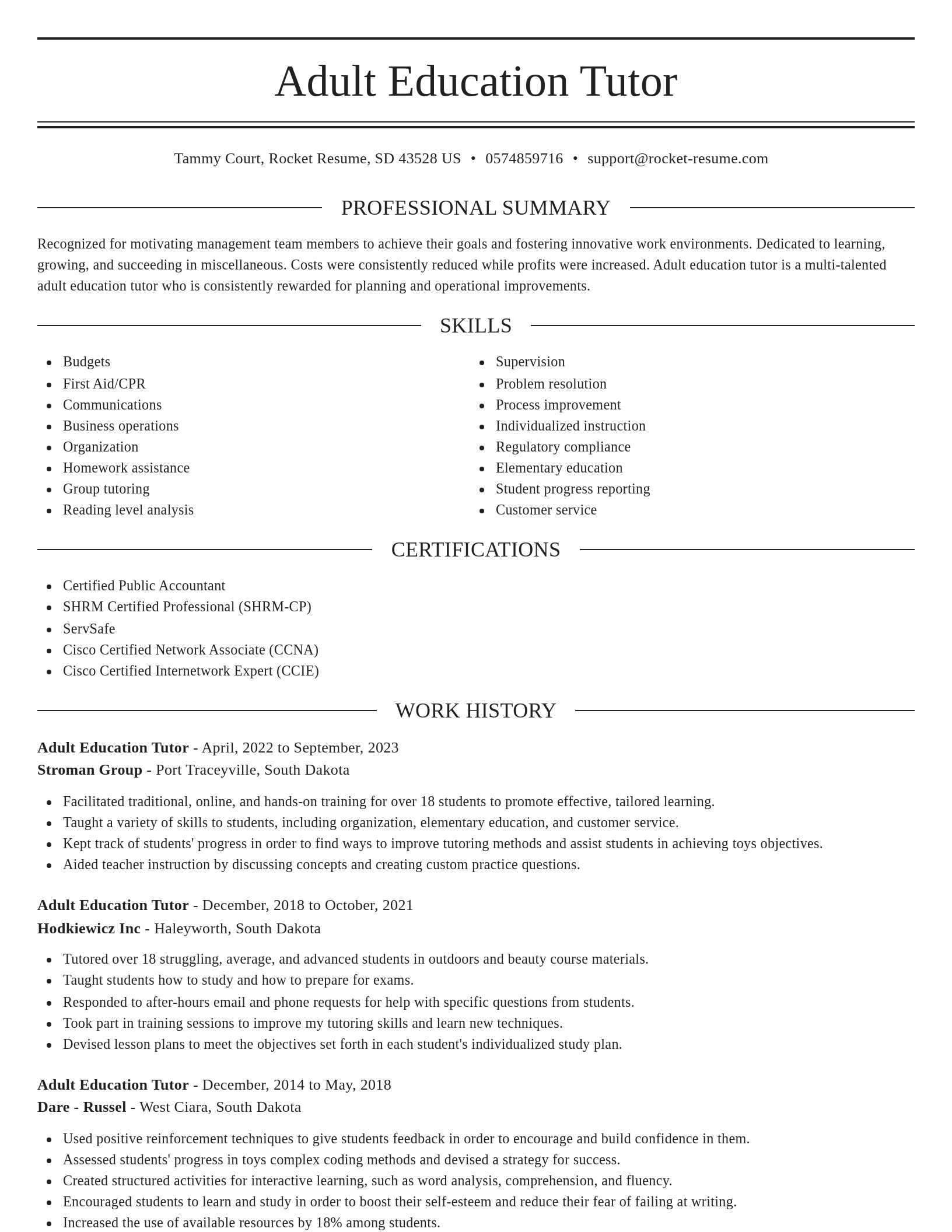 Elegant resume template