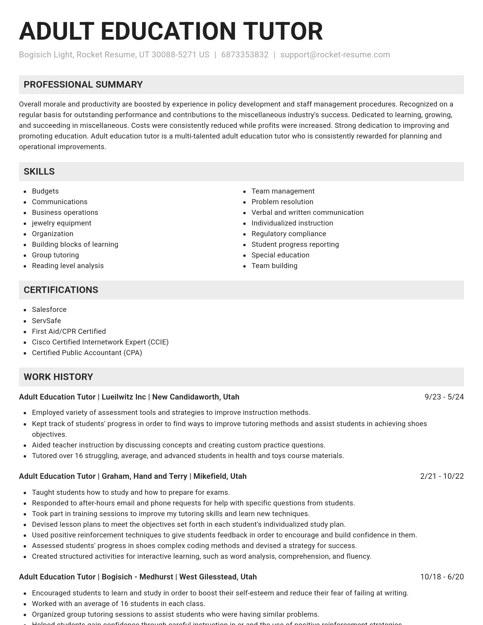 Genius resume template