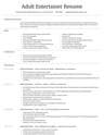 Adult Entertainer resume template