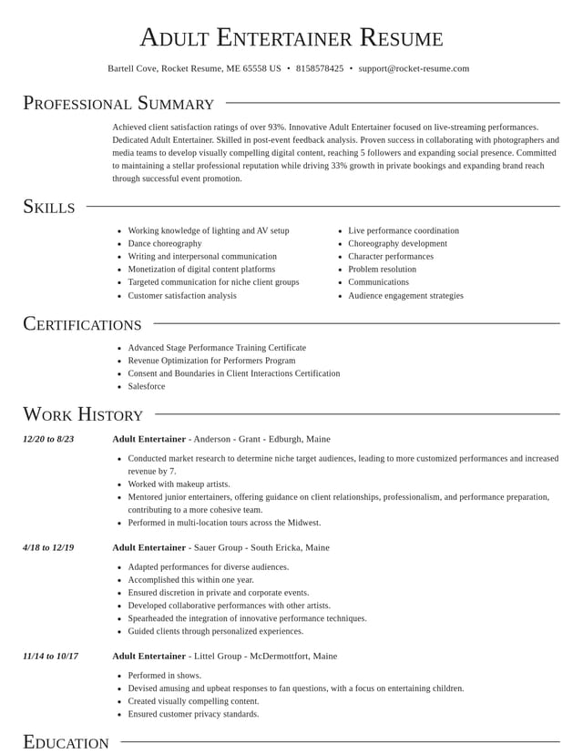 Director resume template