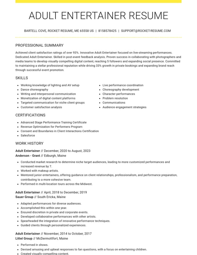 Grand resume template