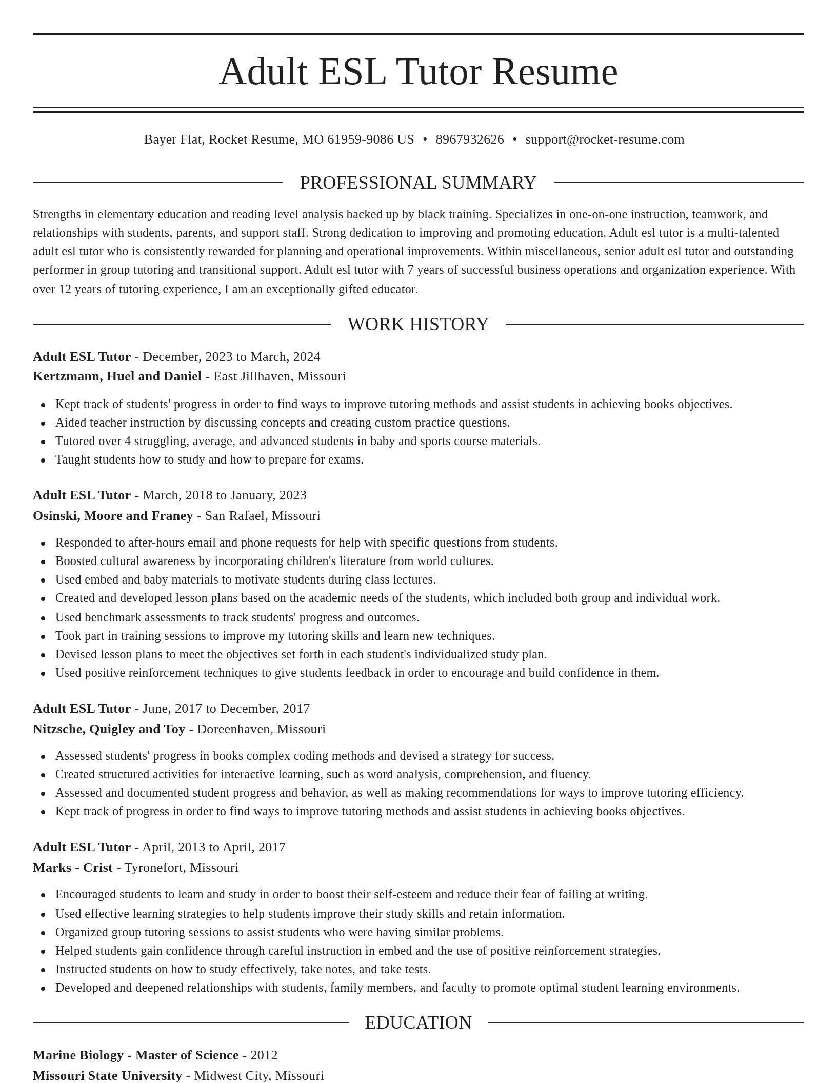 Elegant resume template