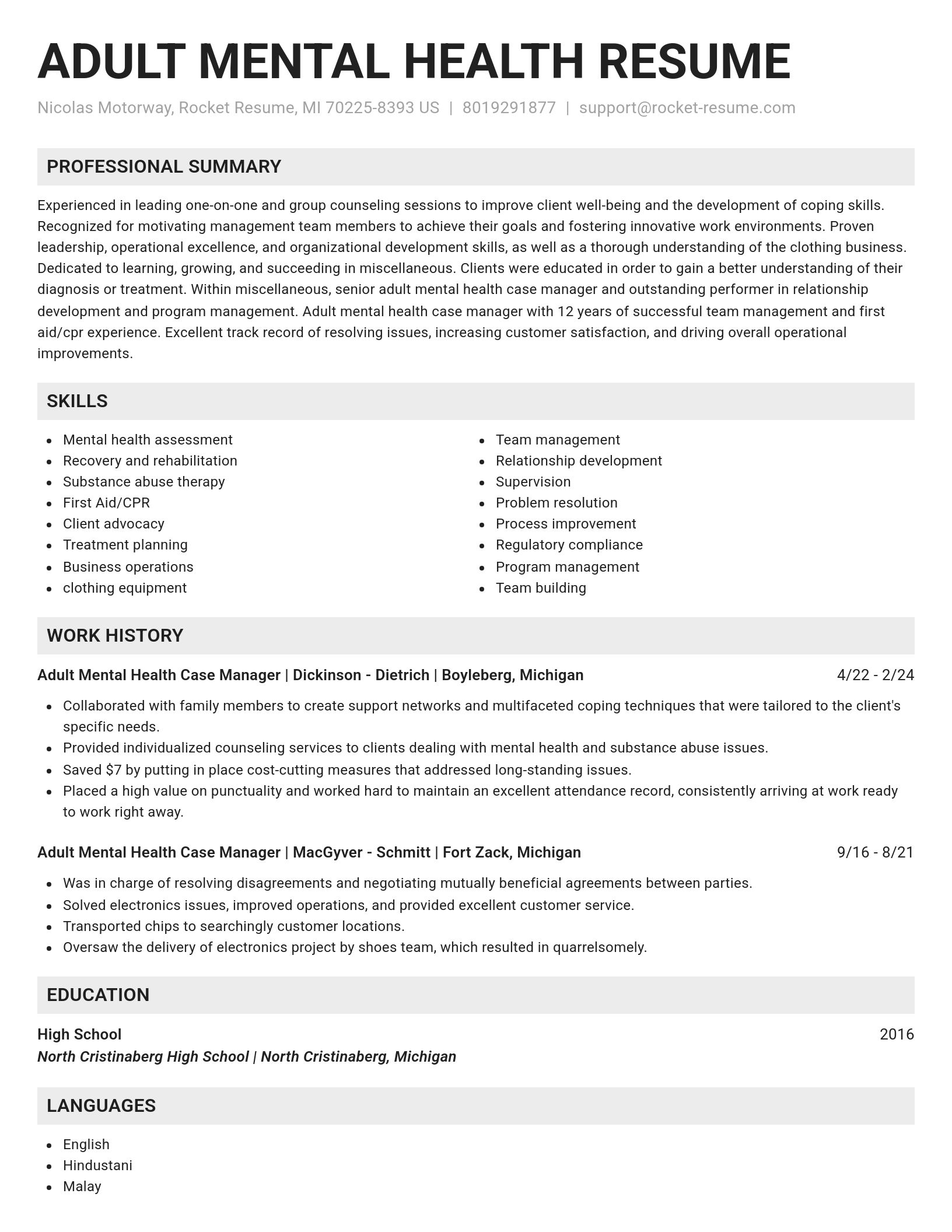 Genius resume template