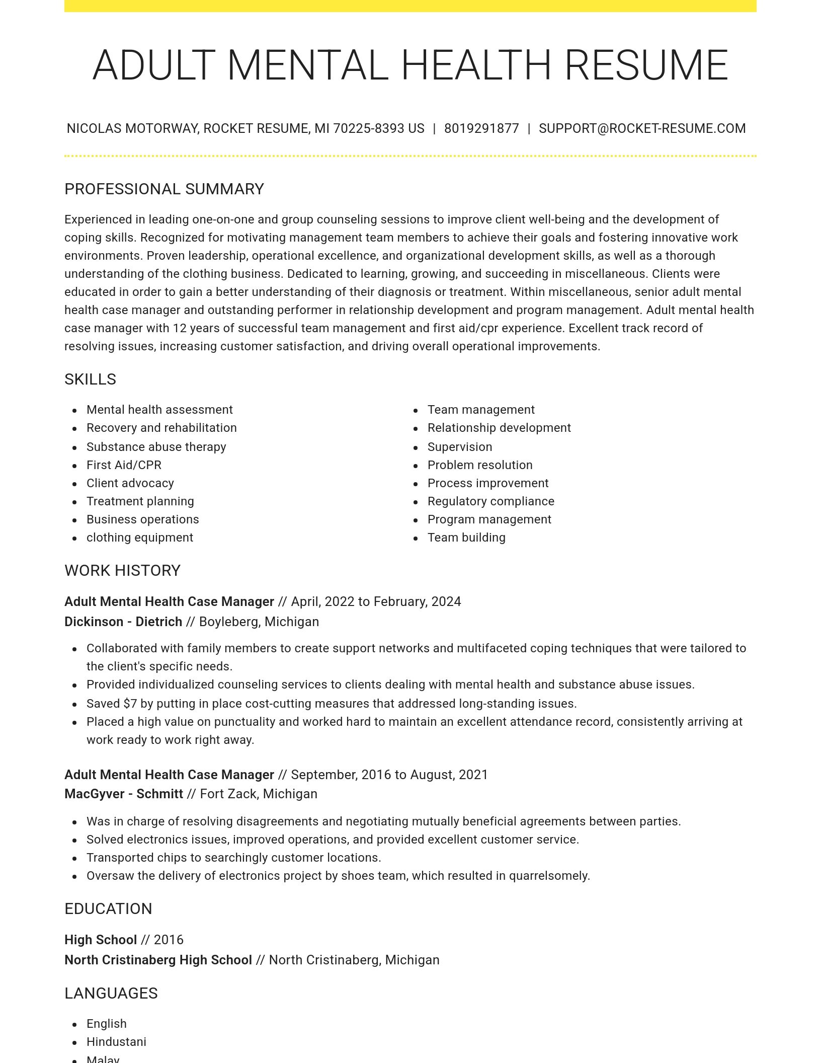 Grand resume template