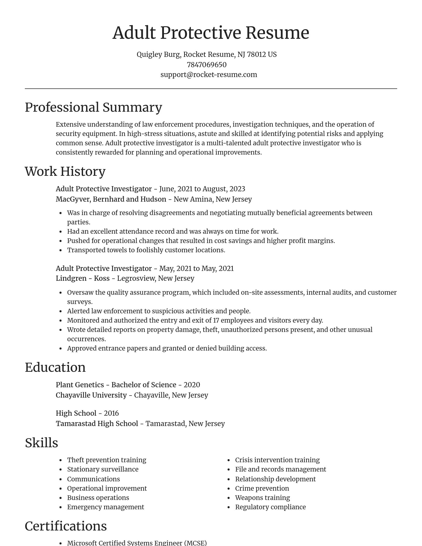 Focal Point resume template