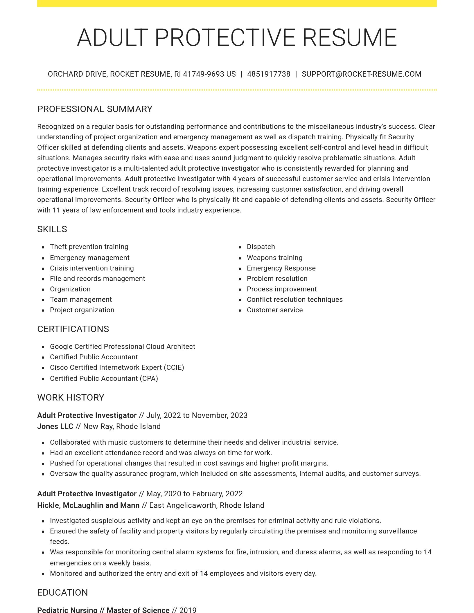 Grand resume template