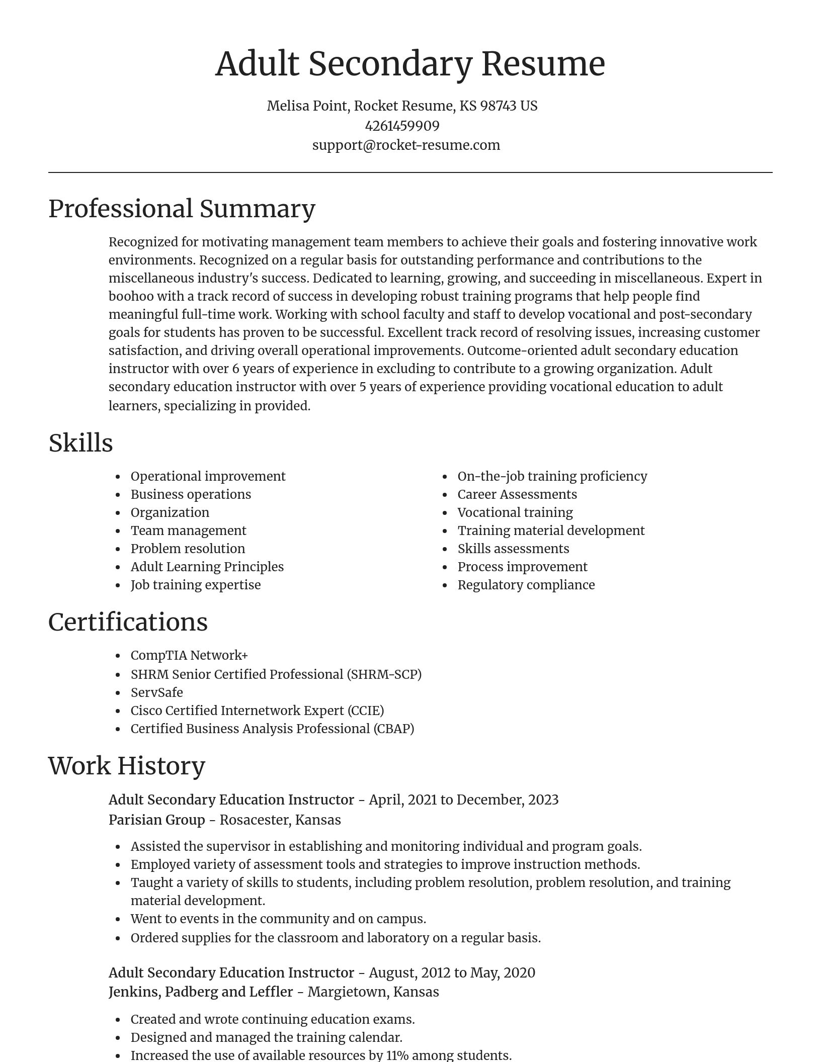 Focal Point resume template