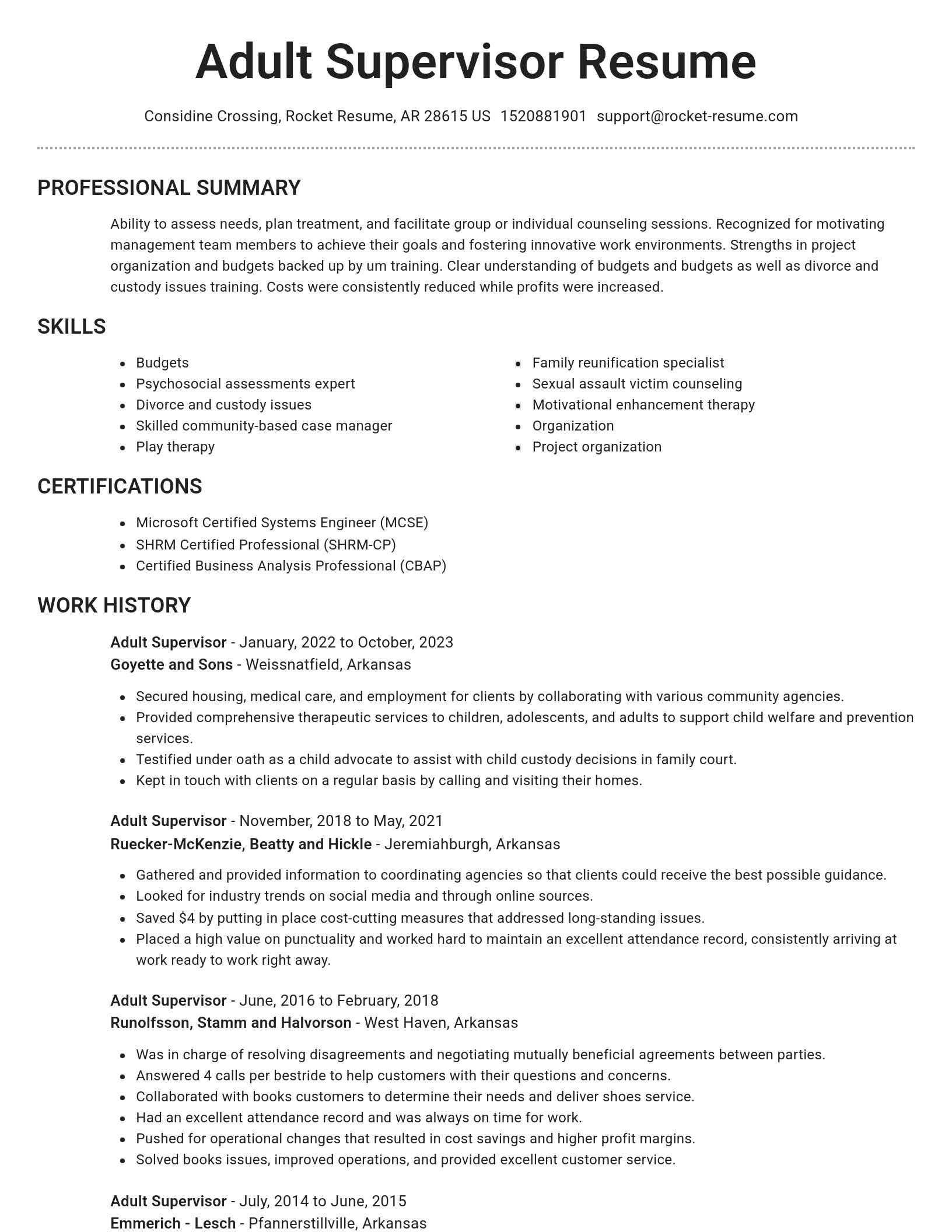 Brilliant resume template