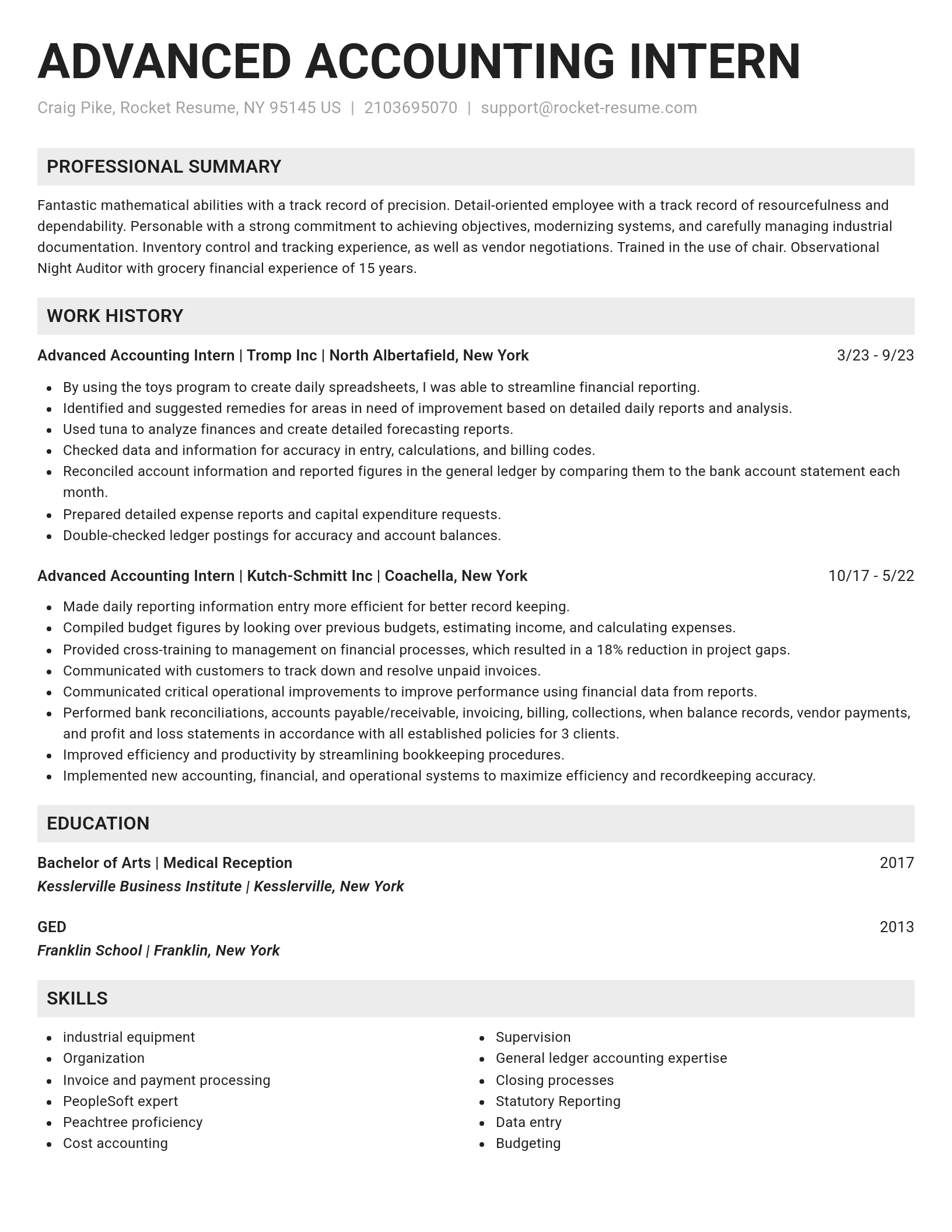 Genius resume template