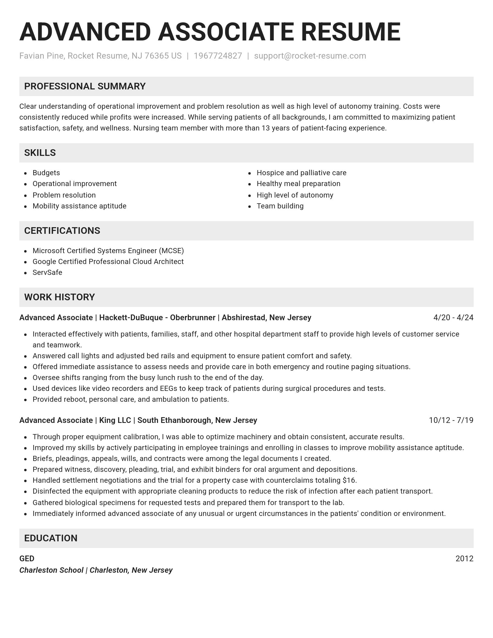 Genius resume template