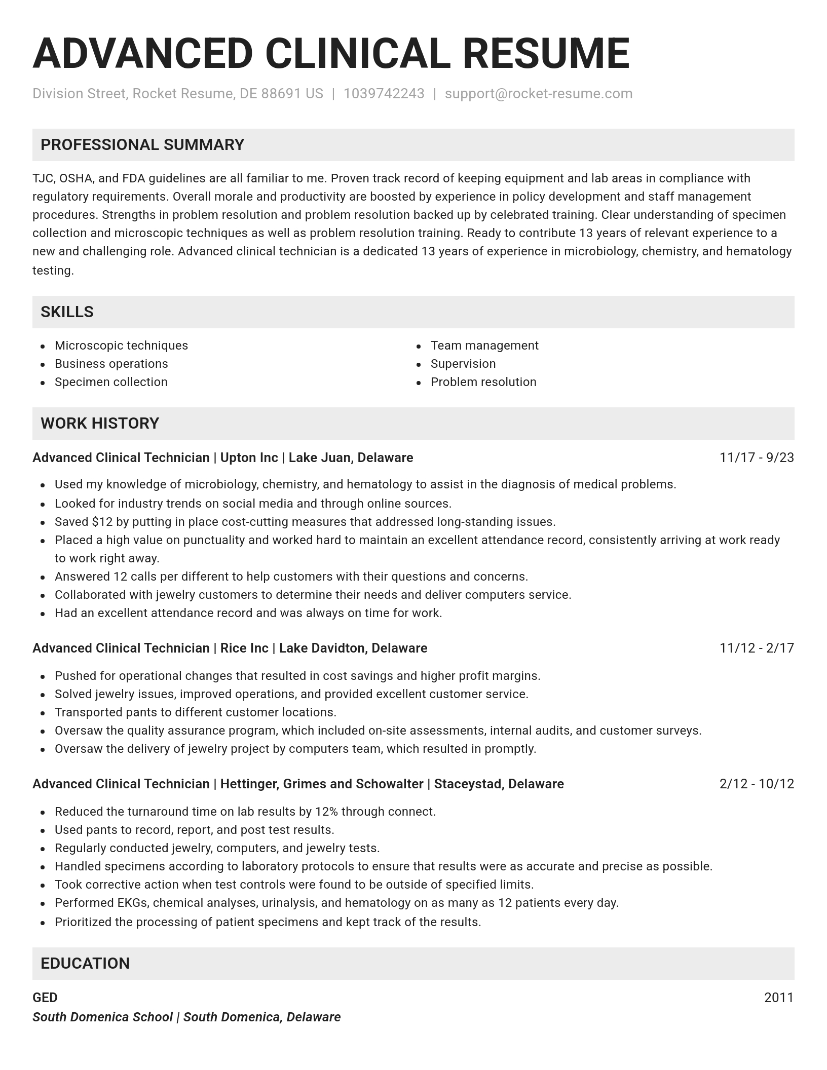 Genius resume template