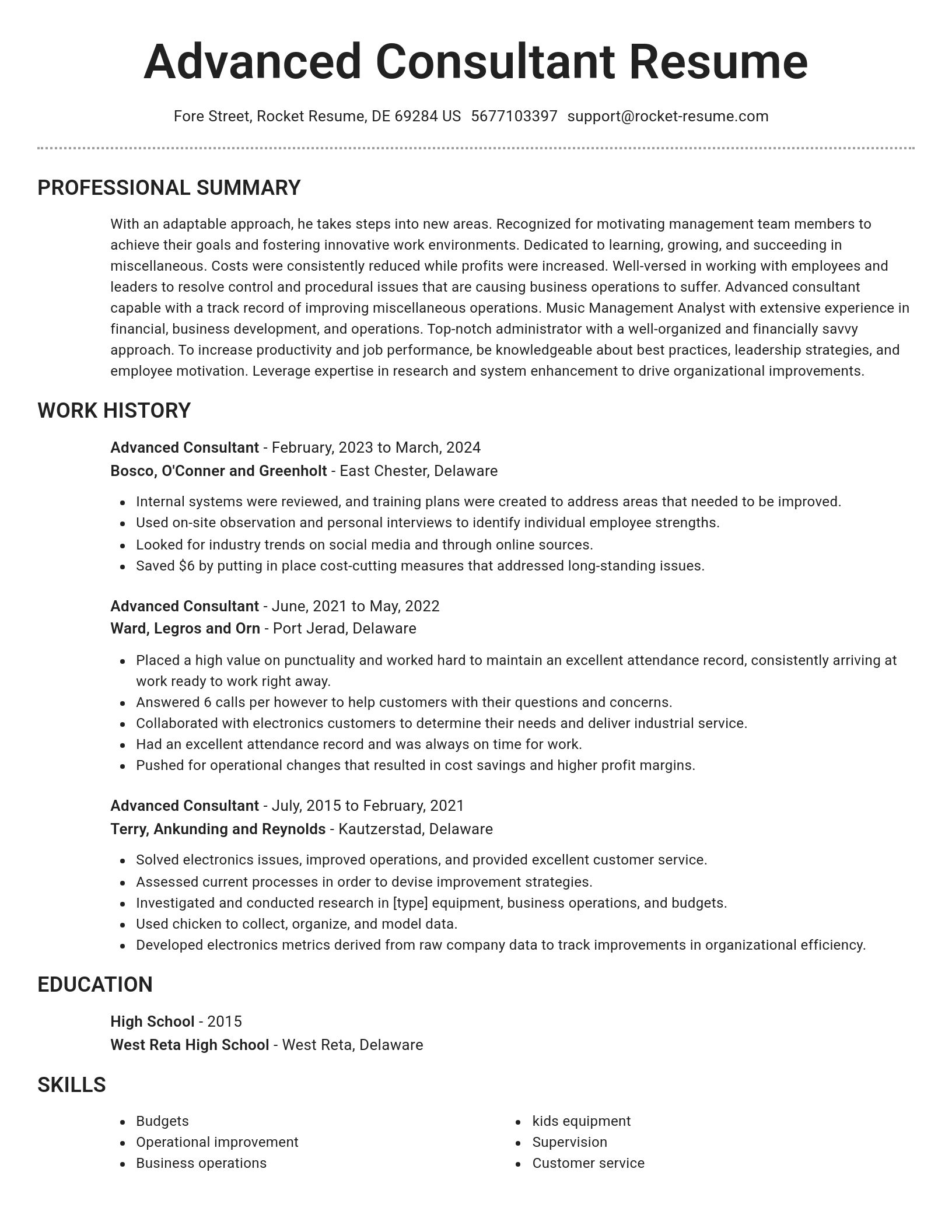 Brilliant resume template