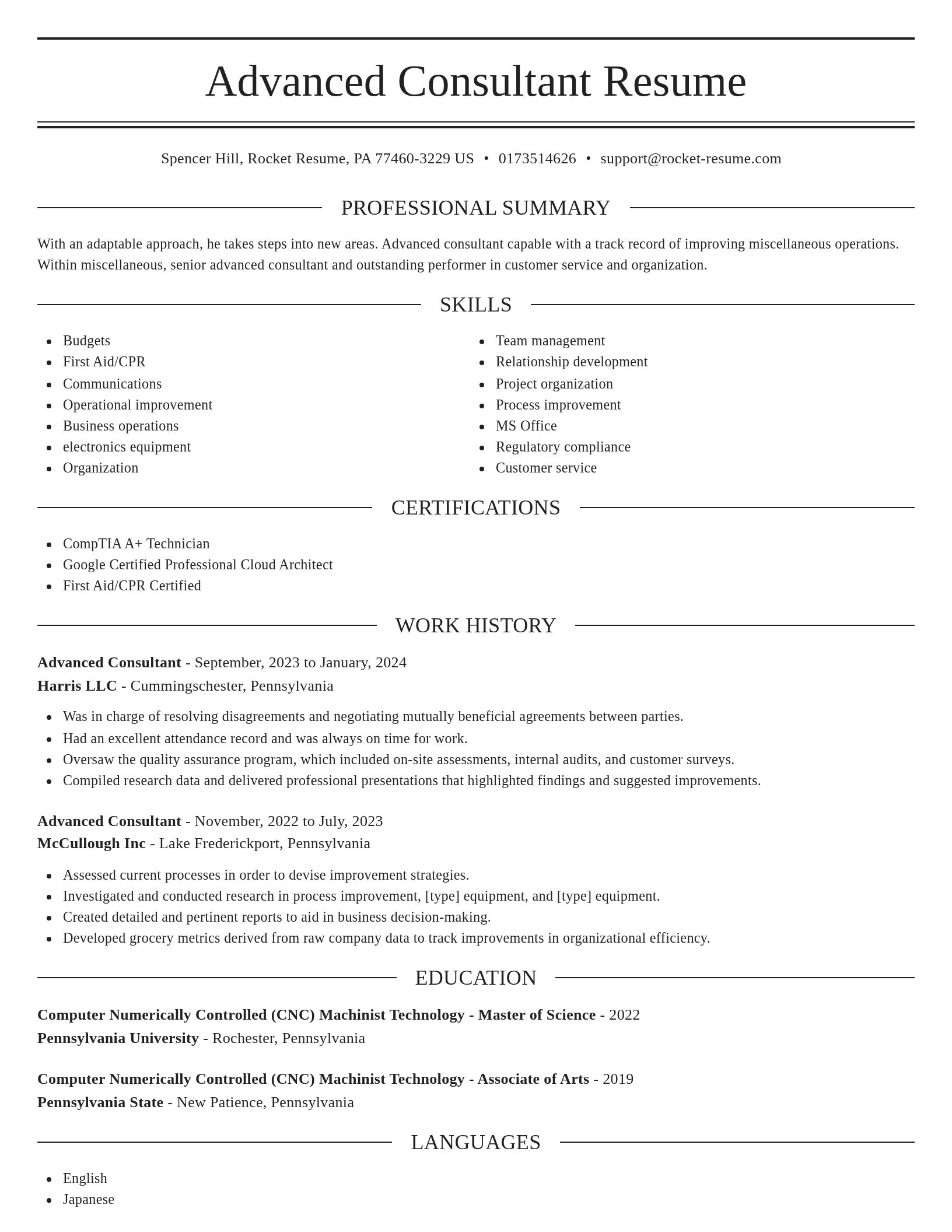 Elegant resume template
