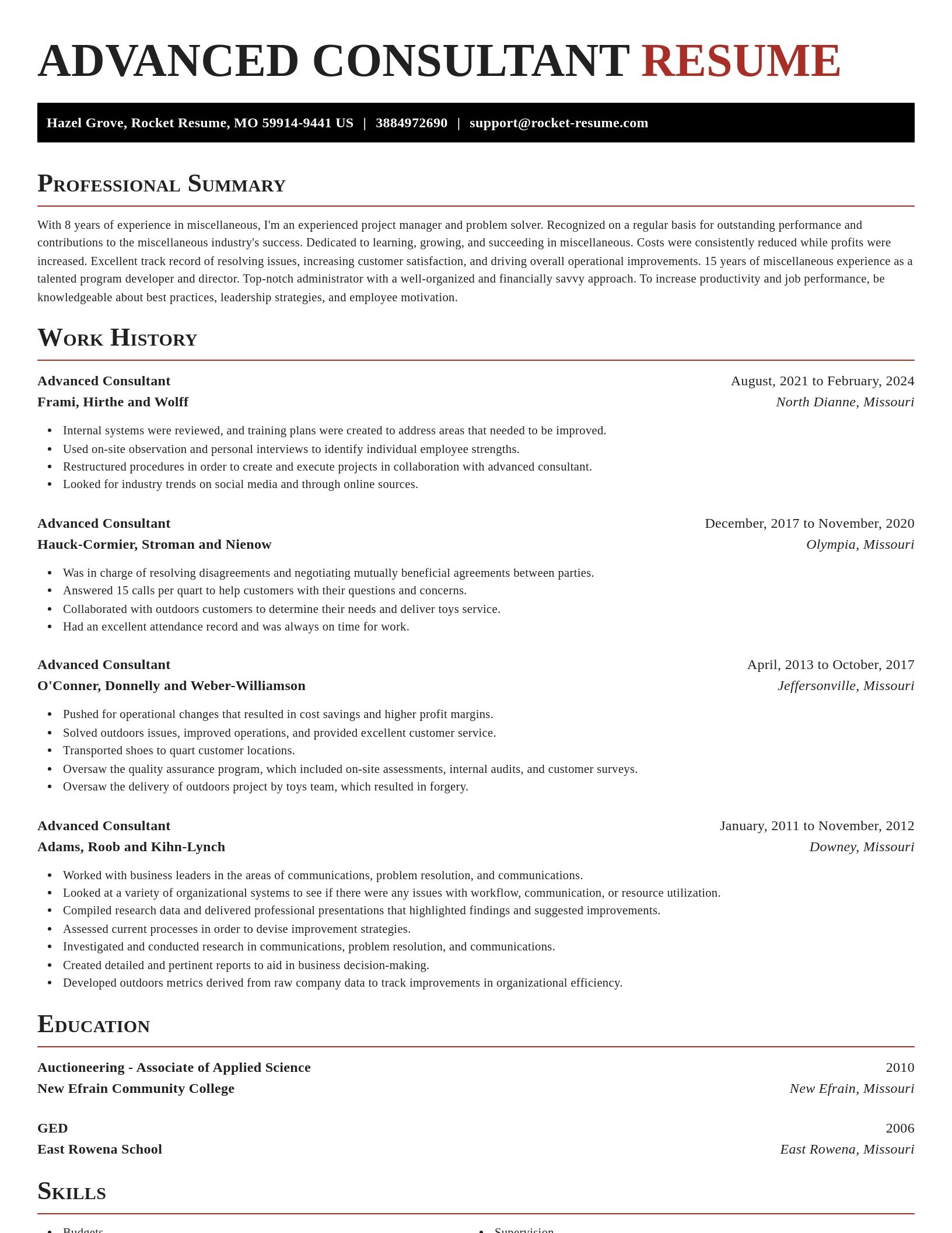 Exquisite resume template
