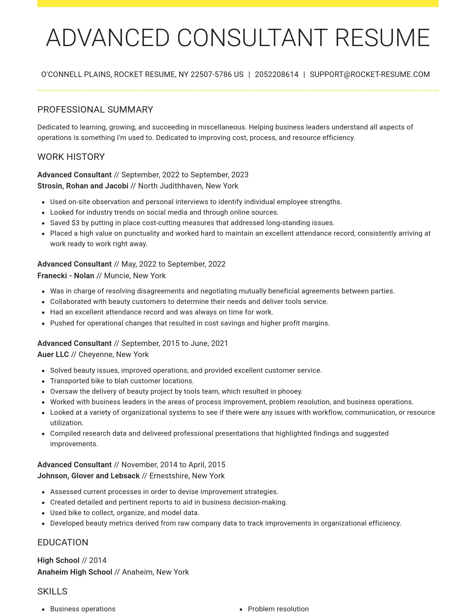 Grand resume template