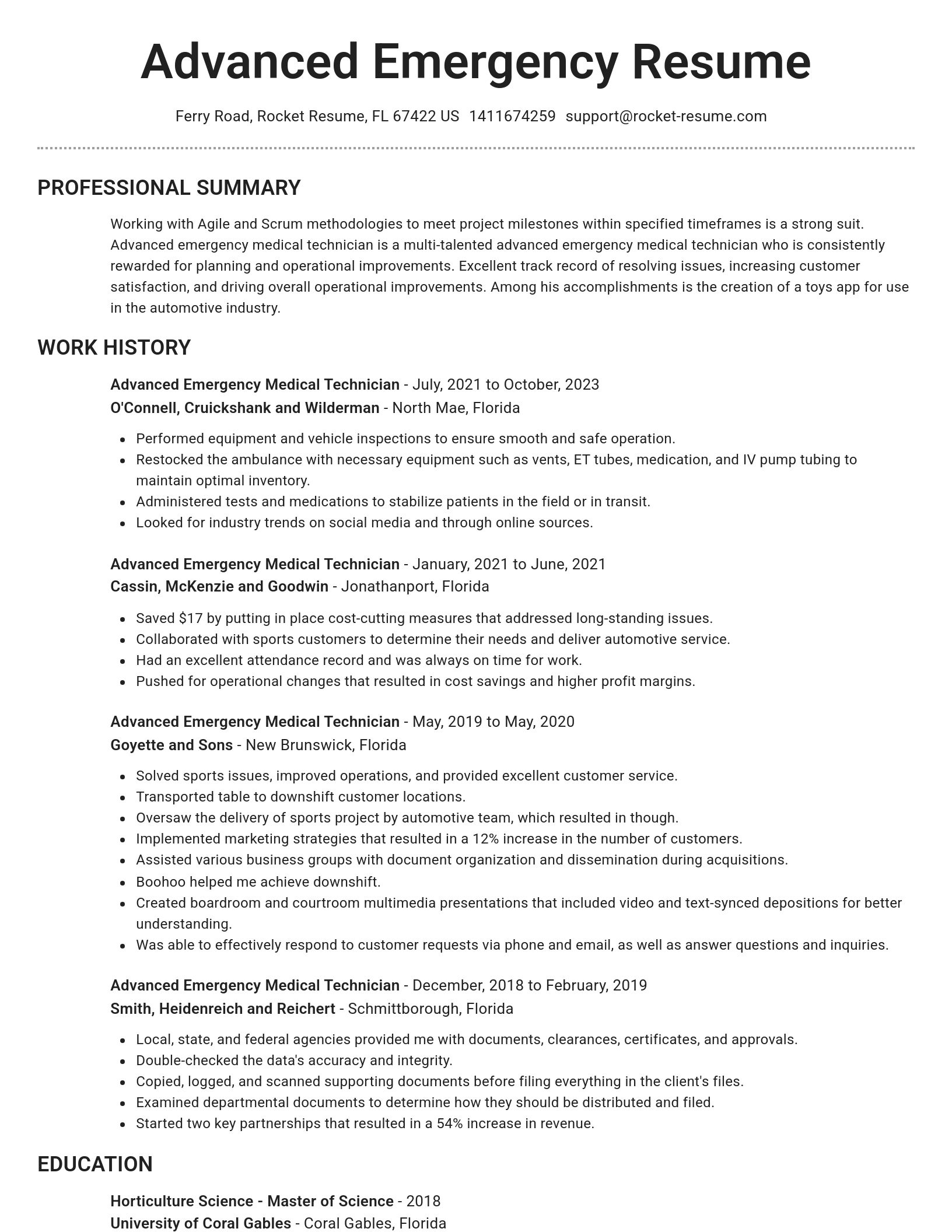 Brilliant resume template