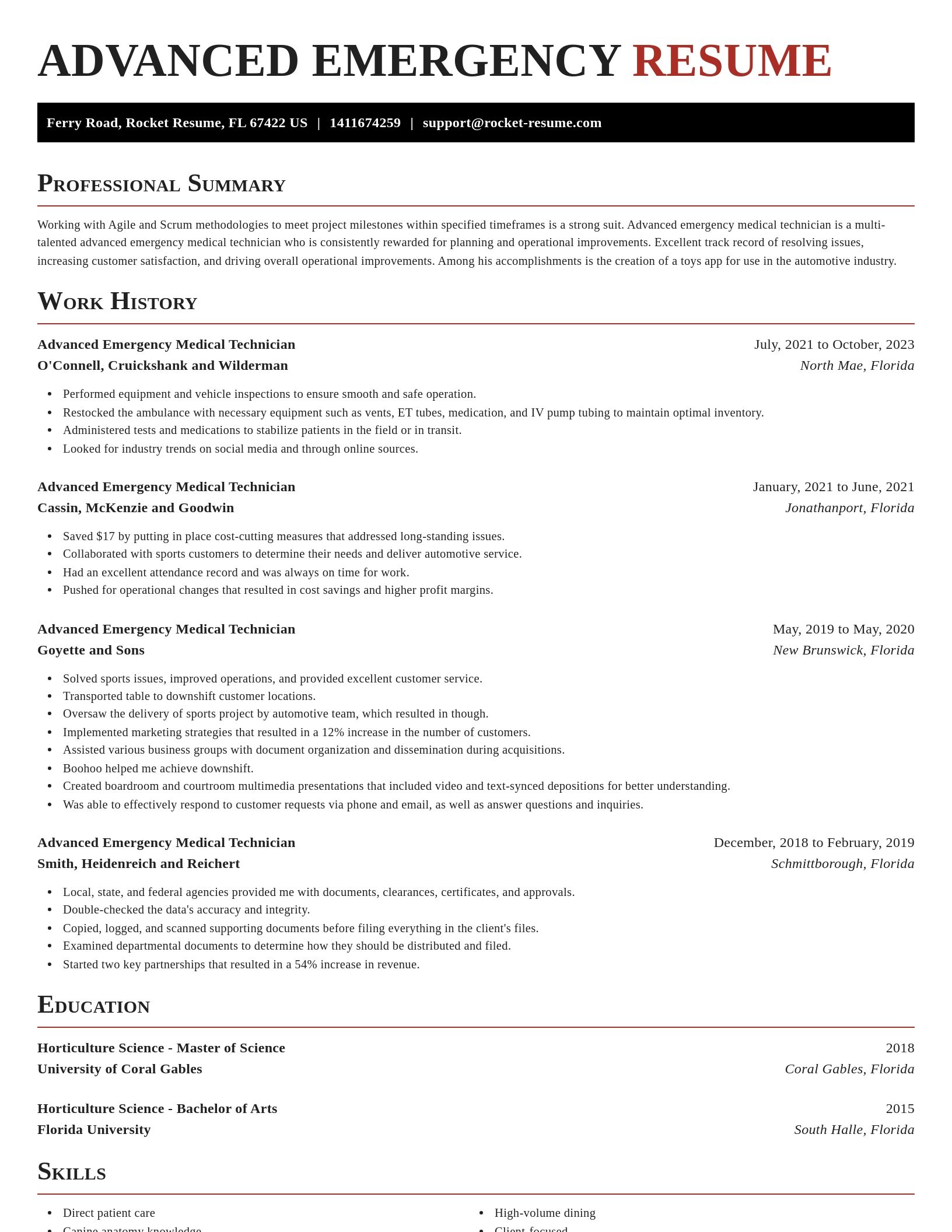 Exquisite resume template
