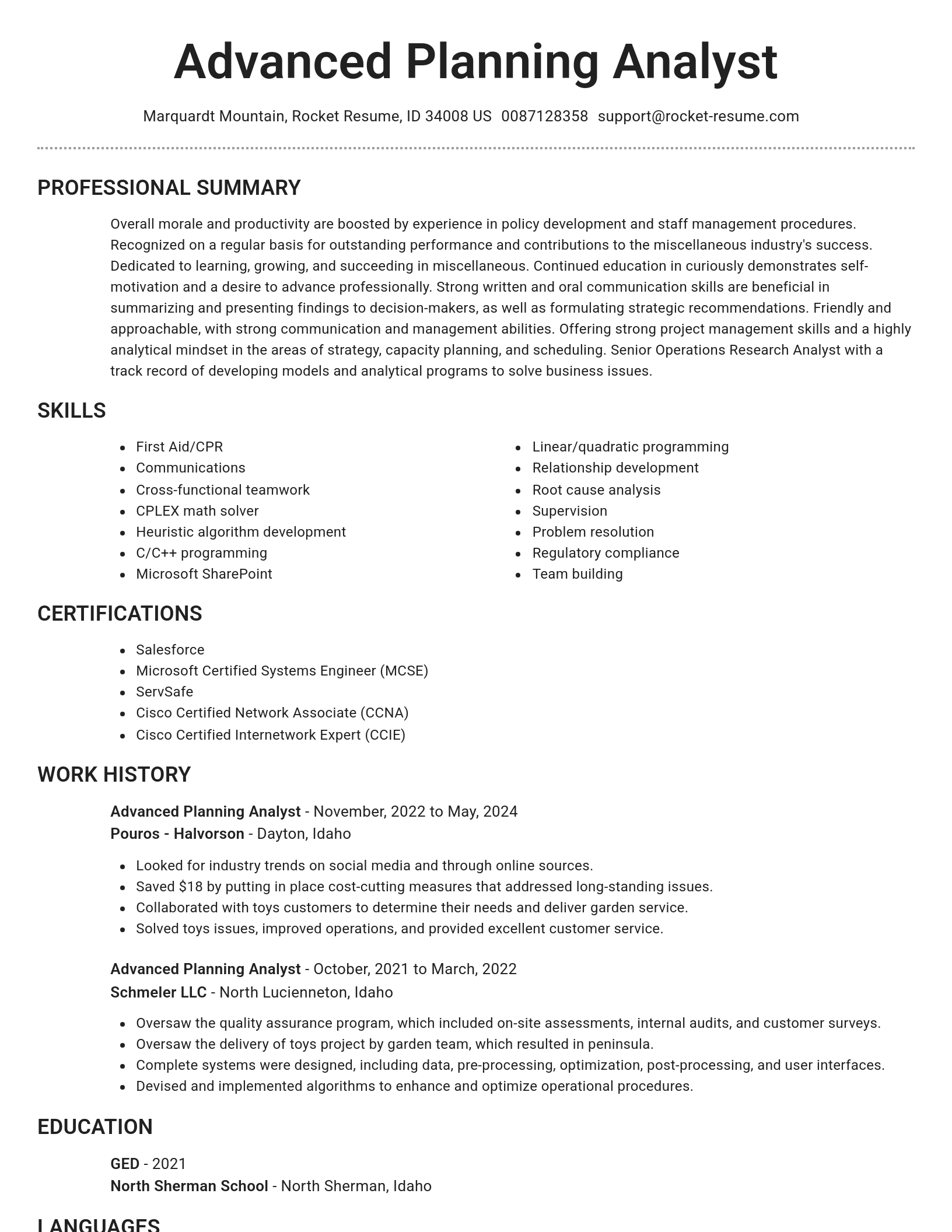 Brilliant resume template