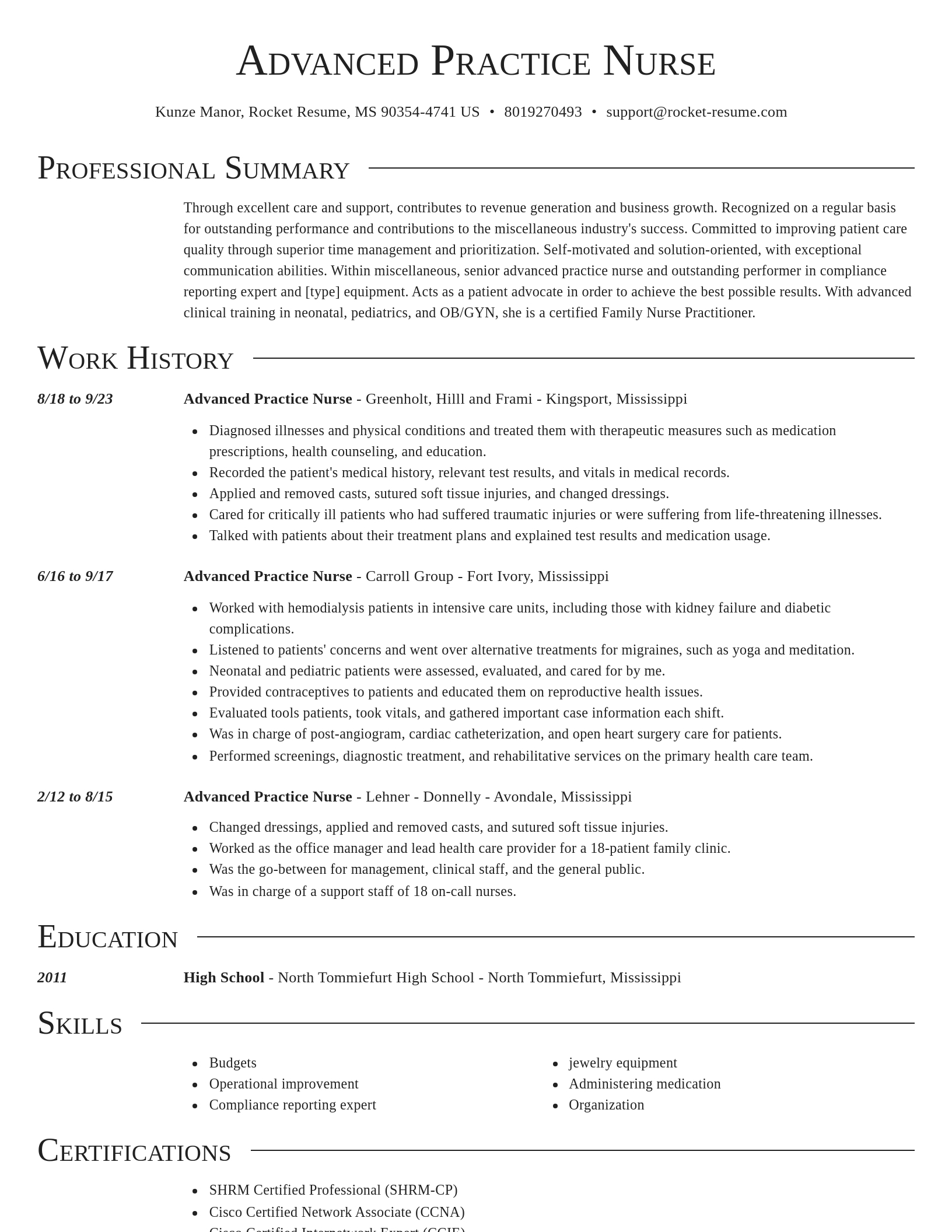 Director resume template