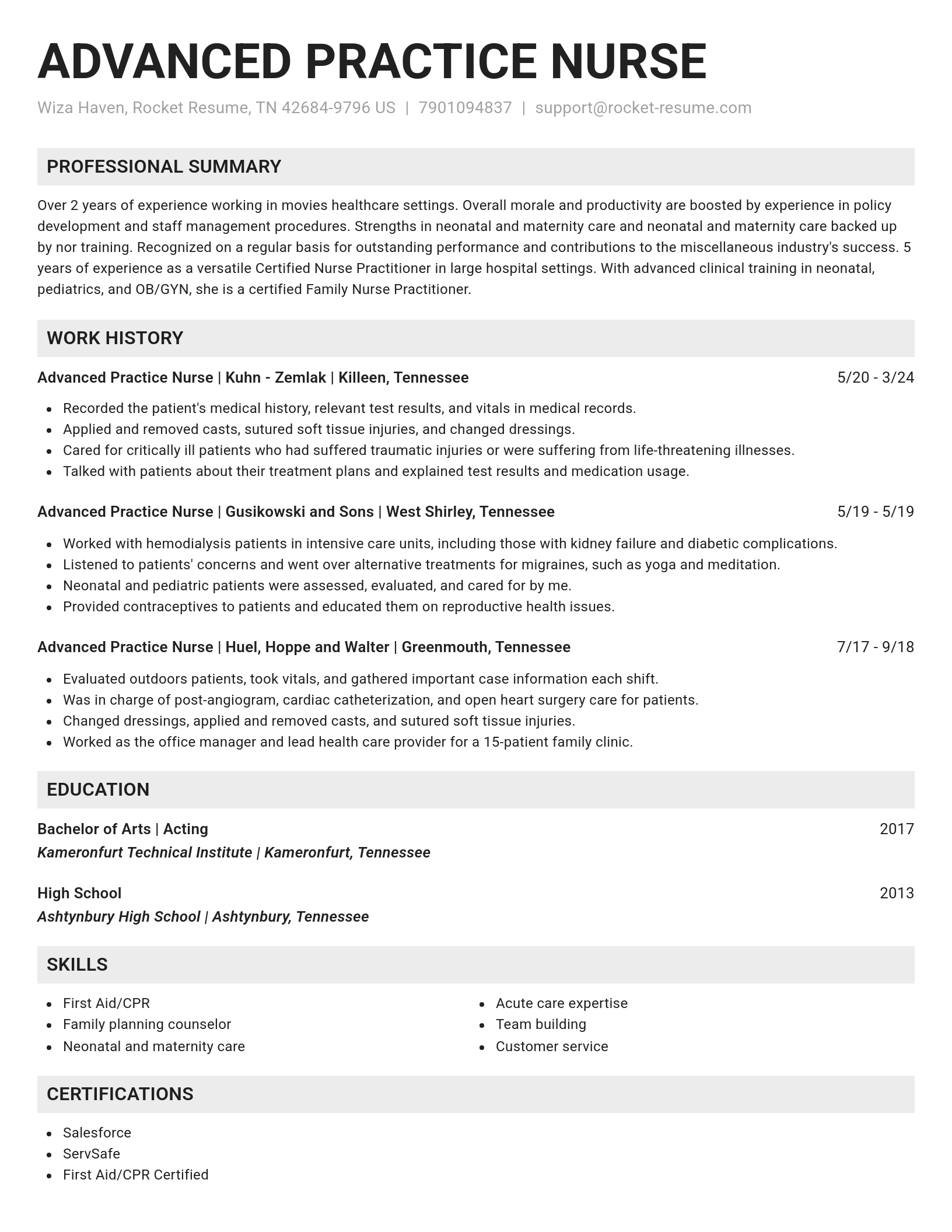 Genius resume template