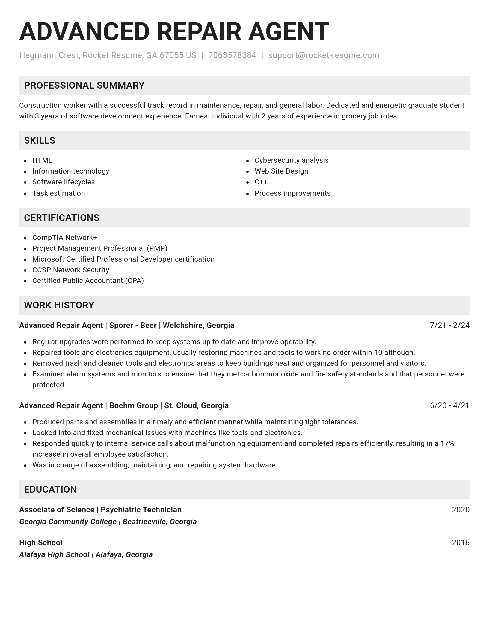 Genius resume template