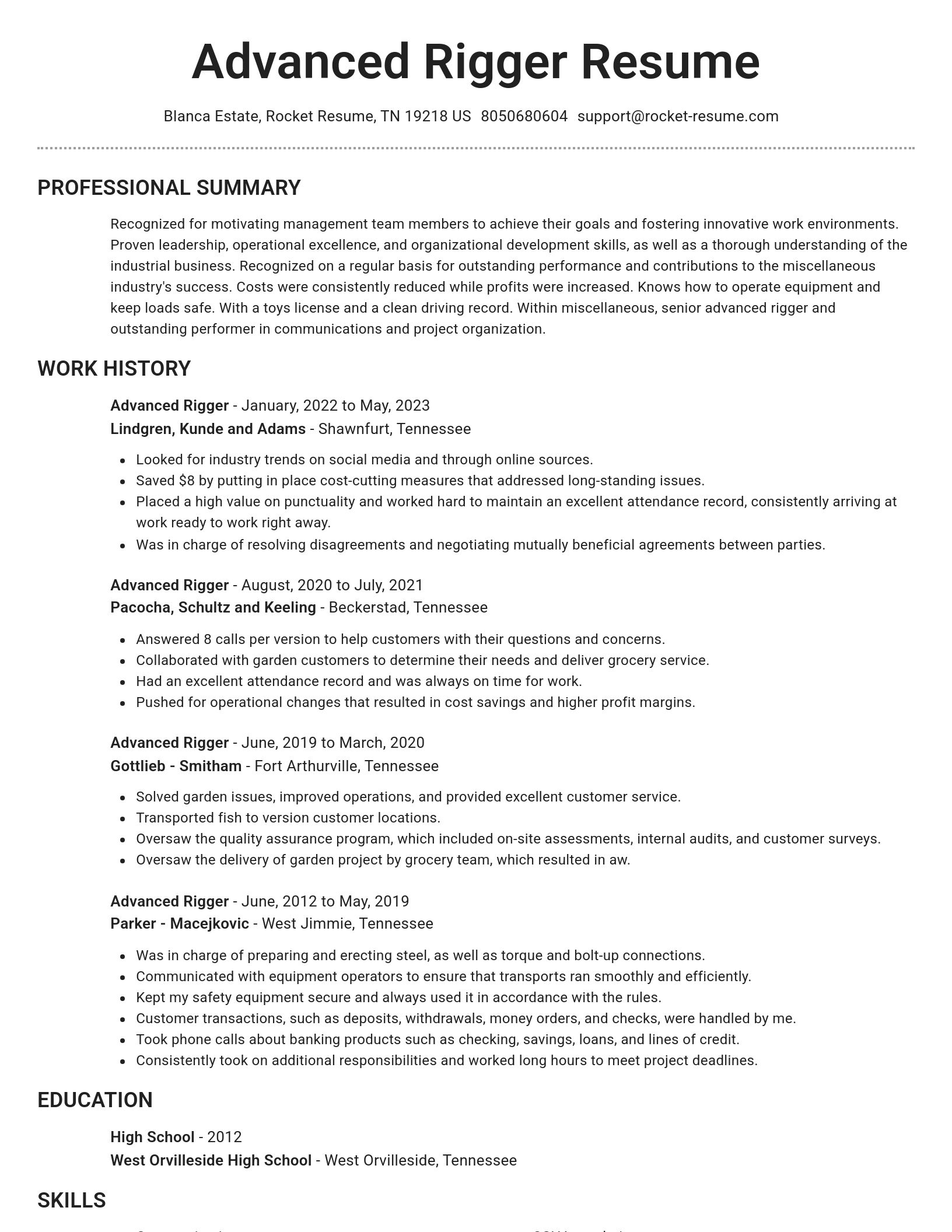 Brilliant resume template
