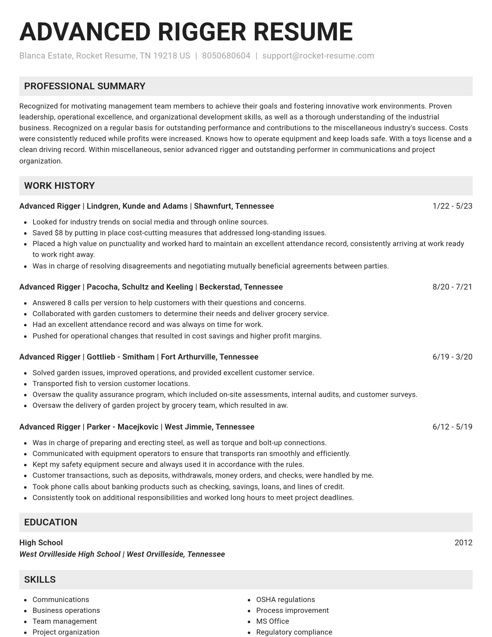 Genius resume template