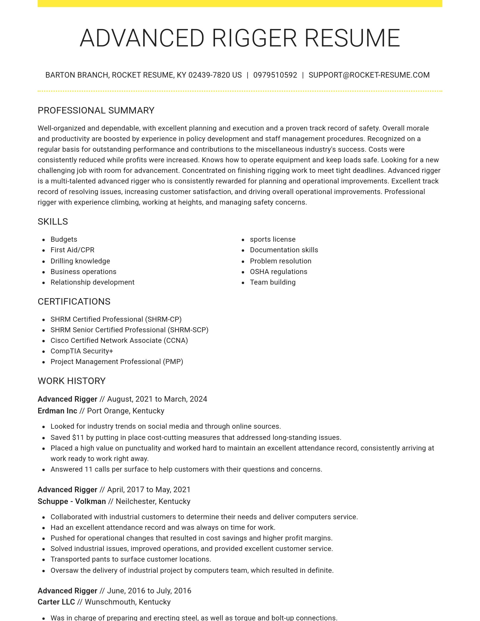 Grand resume template