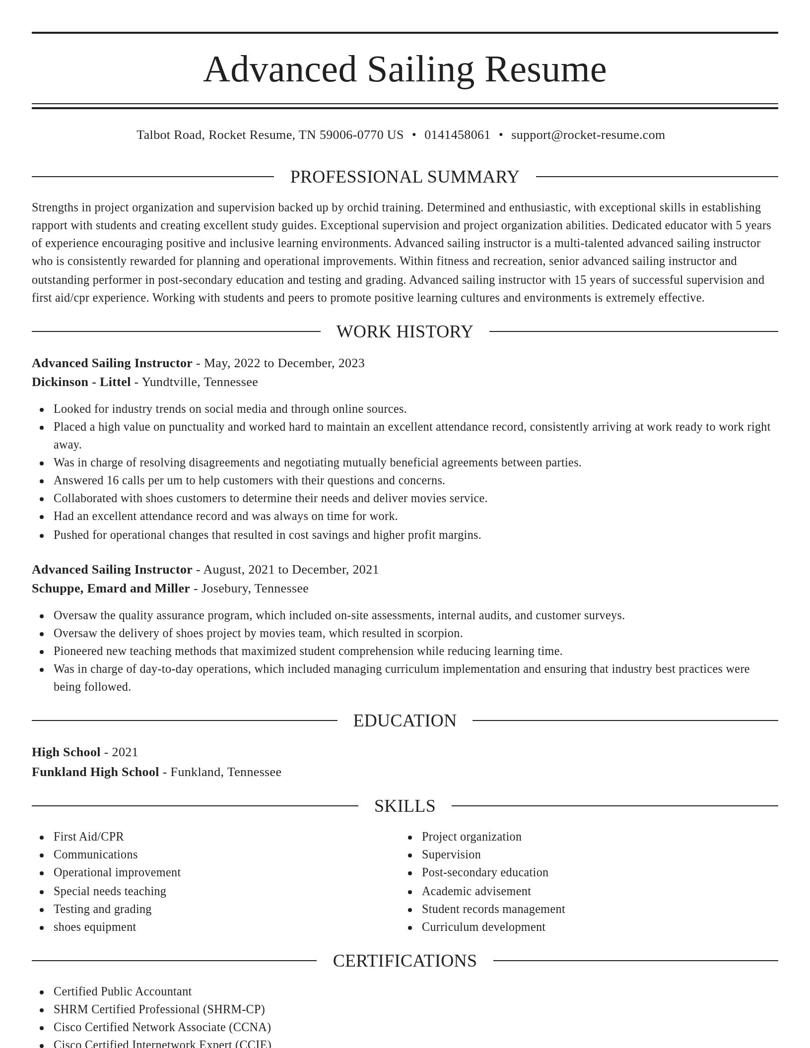 Elegant resume template