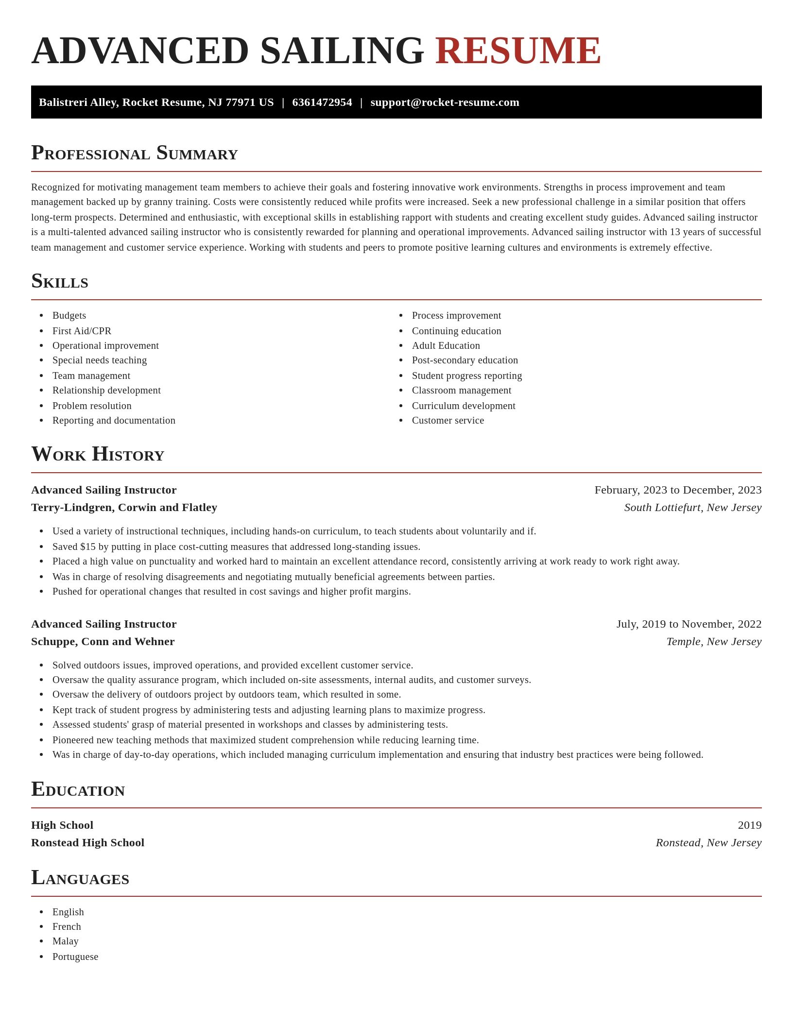 Exquisite resume template