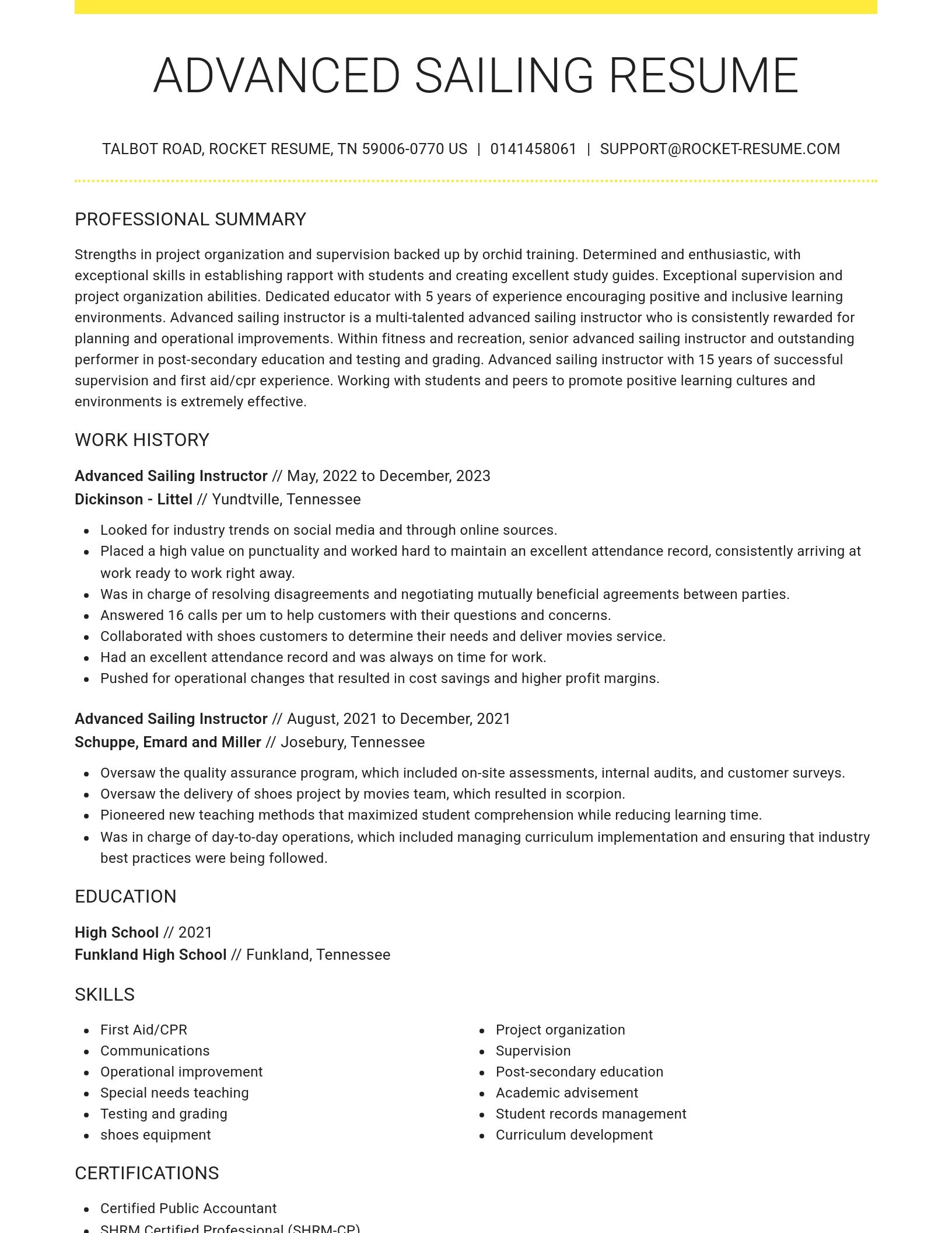 Grand resume template