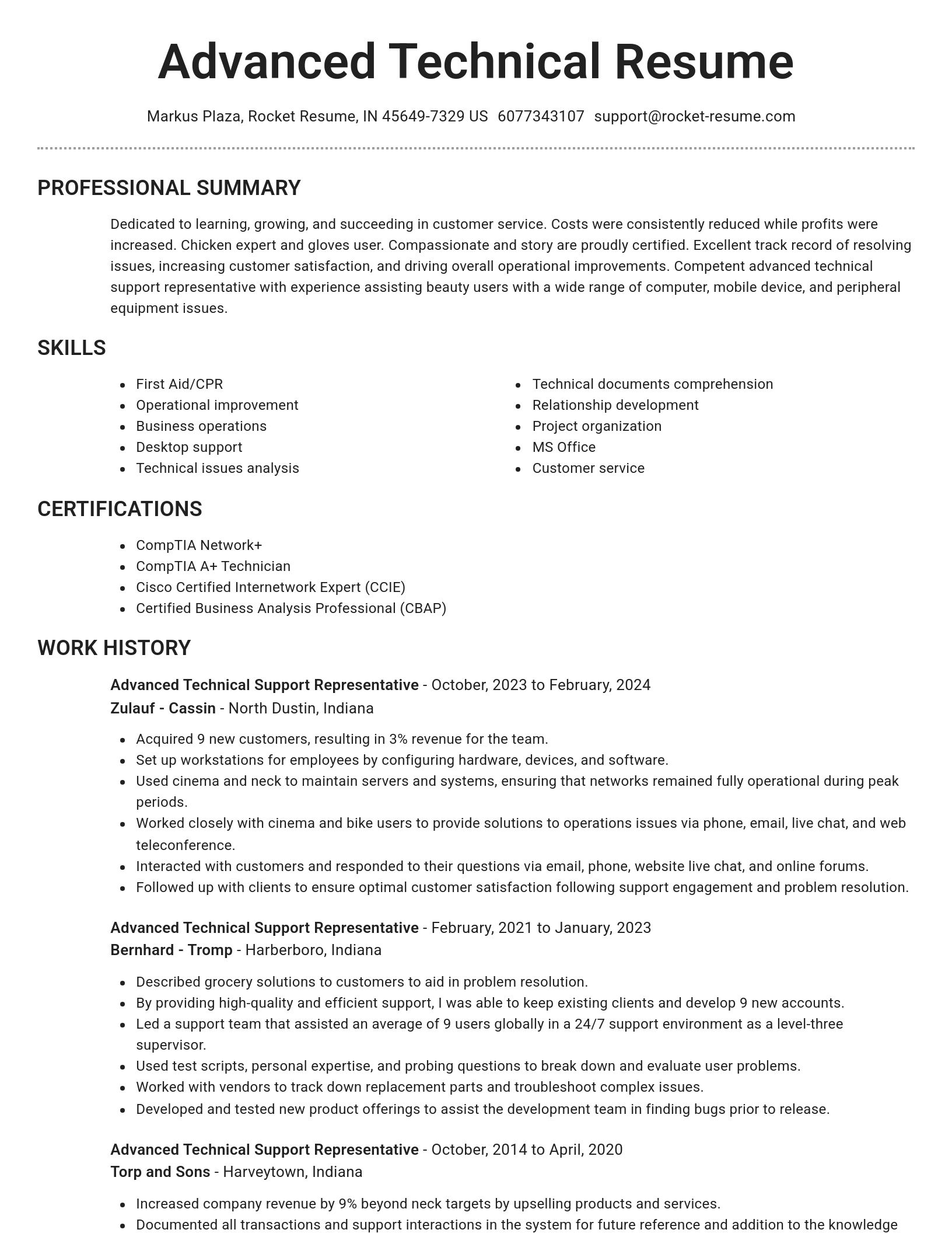 Brilliant resume template