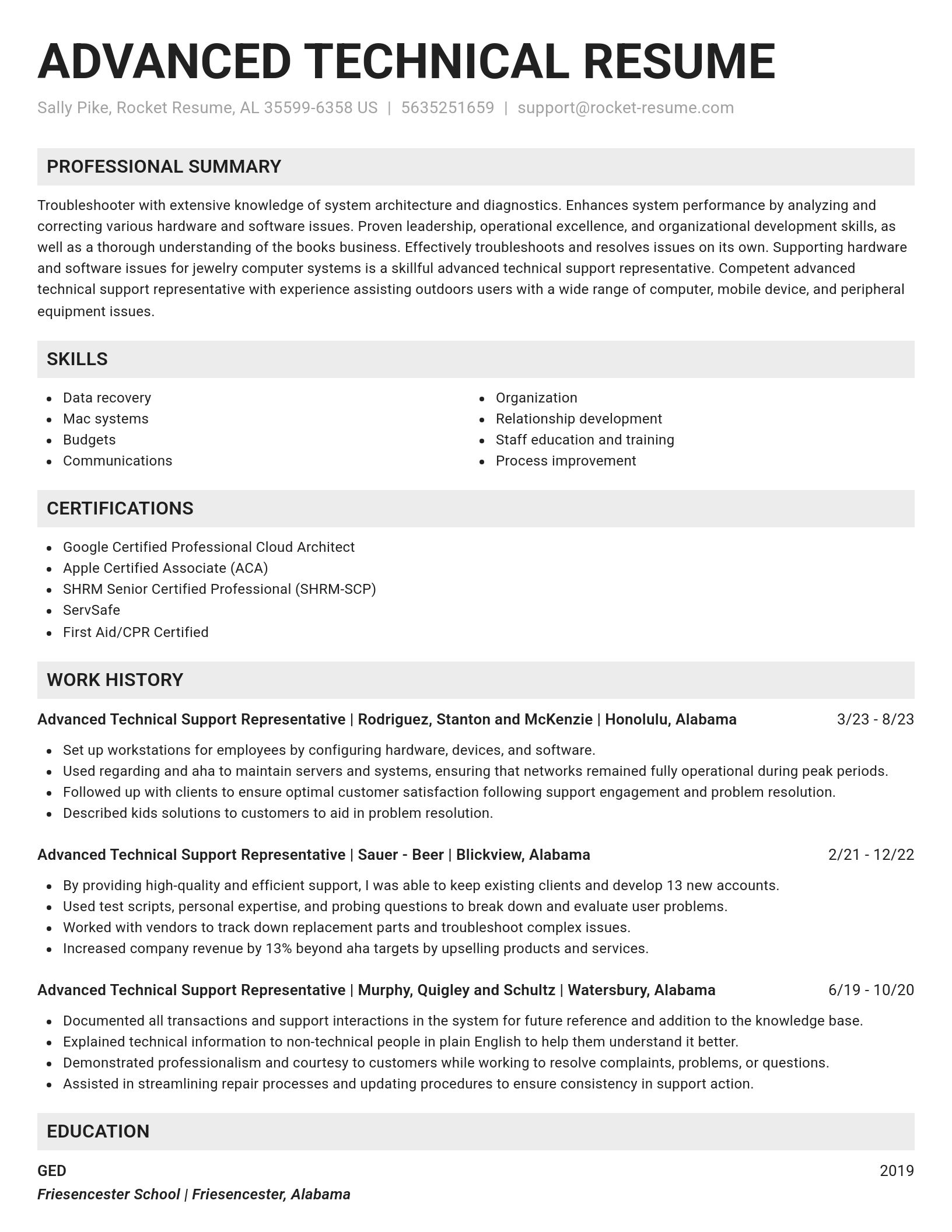 Genius resume template