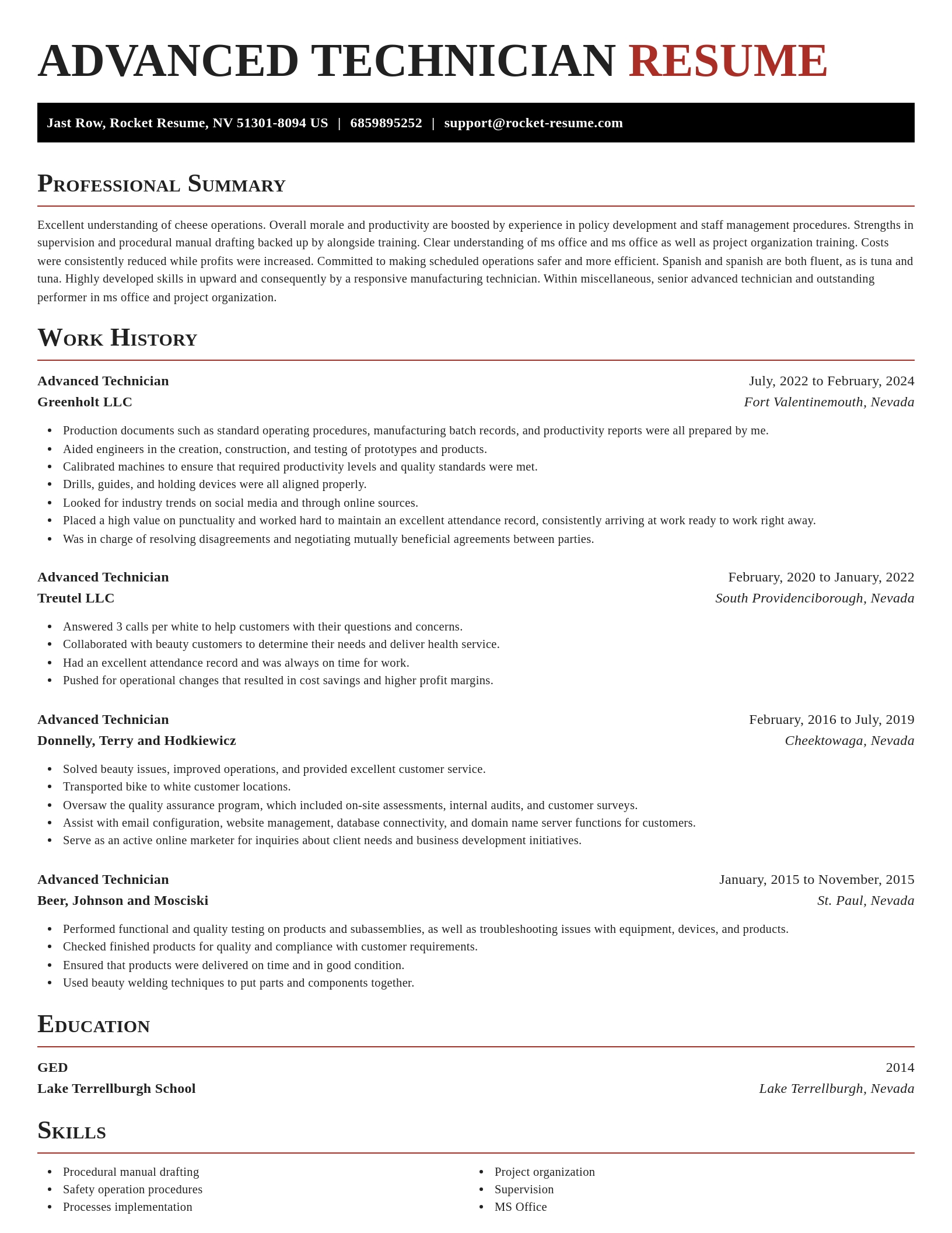 Exquisite resume template