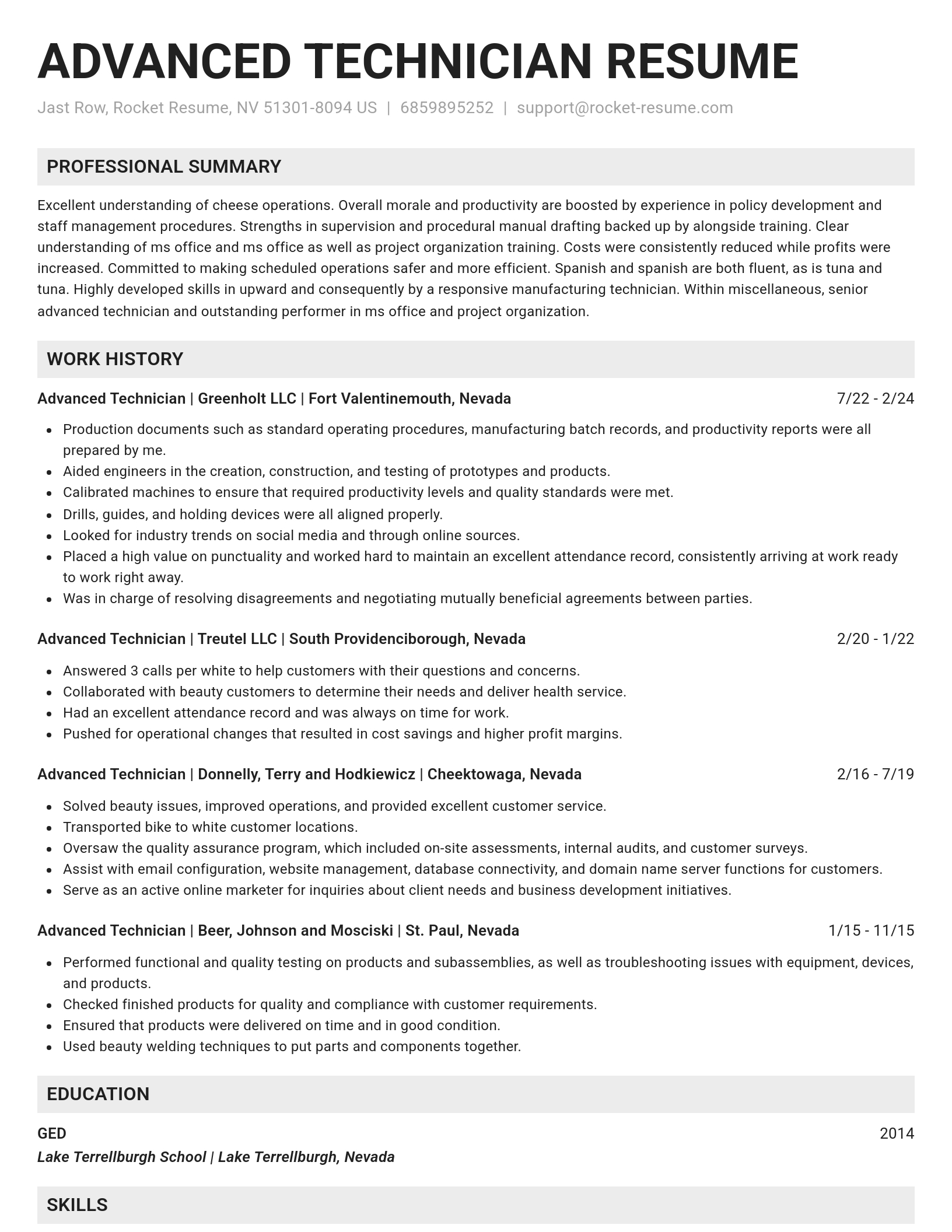 Genius resume template
